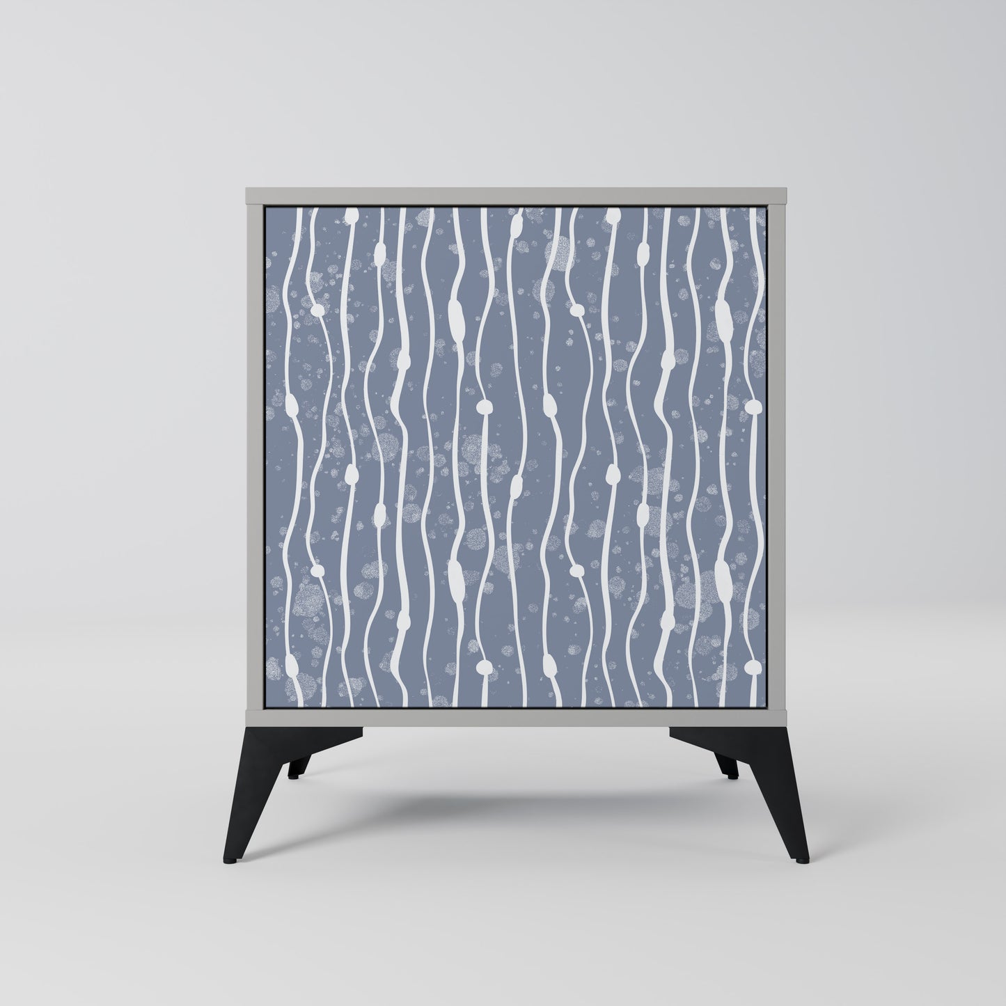GRAPHITE RAIN 1-Door Sideboard in Grey Finish