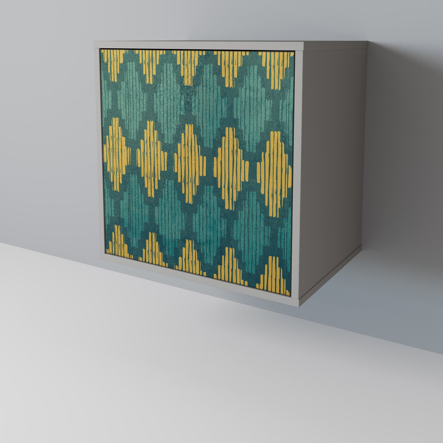 POLYGONS 1-Door Sideboard in Grey Finish