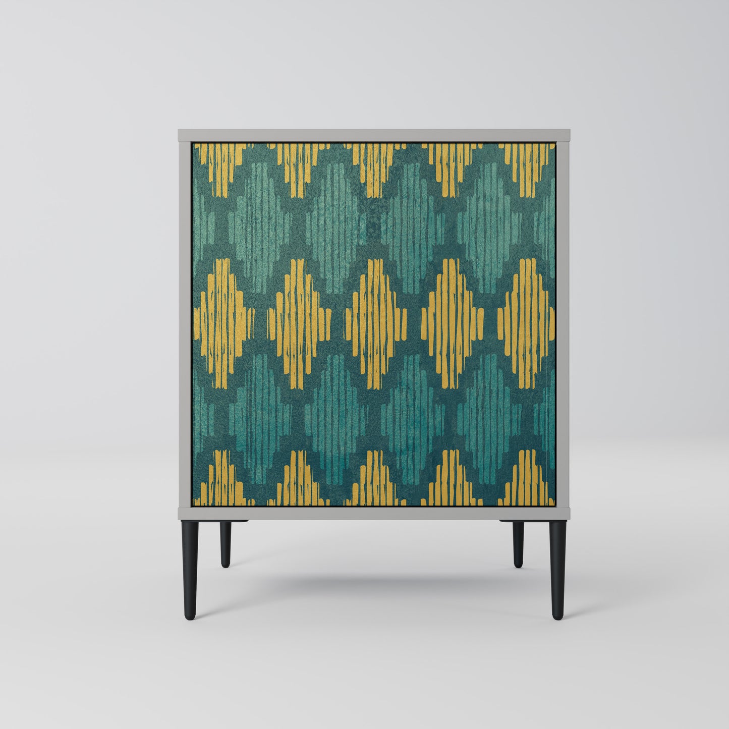 POLYGONS 1-Door Sideboard in Grey Finish