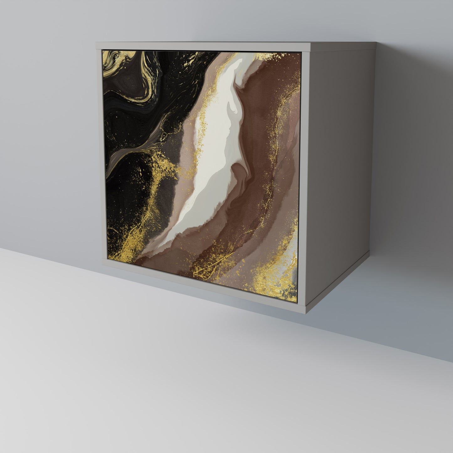 GOLD DUST 1-Door Sideboard in Grey Finish