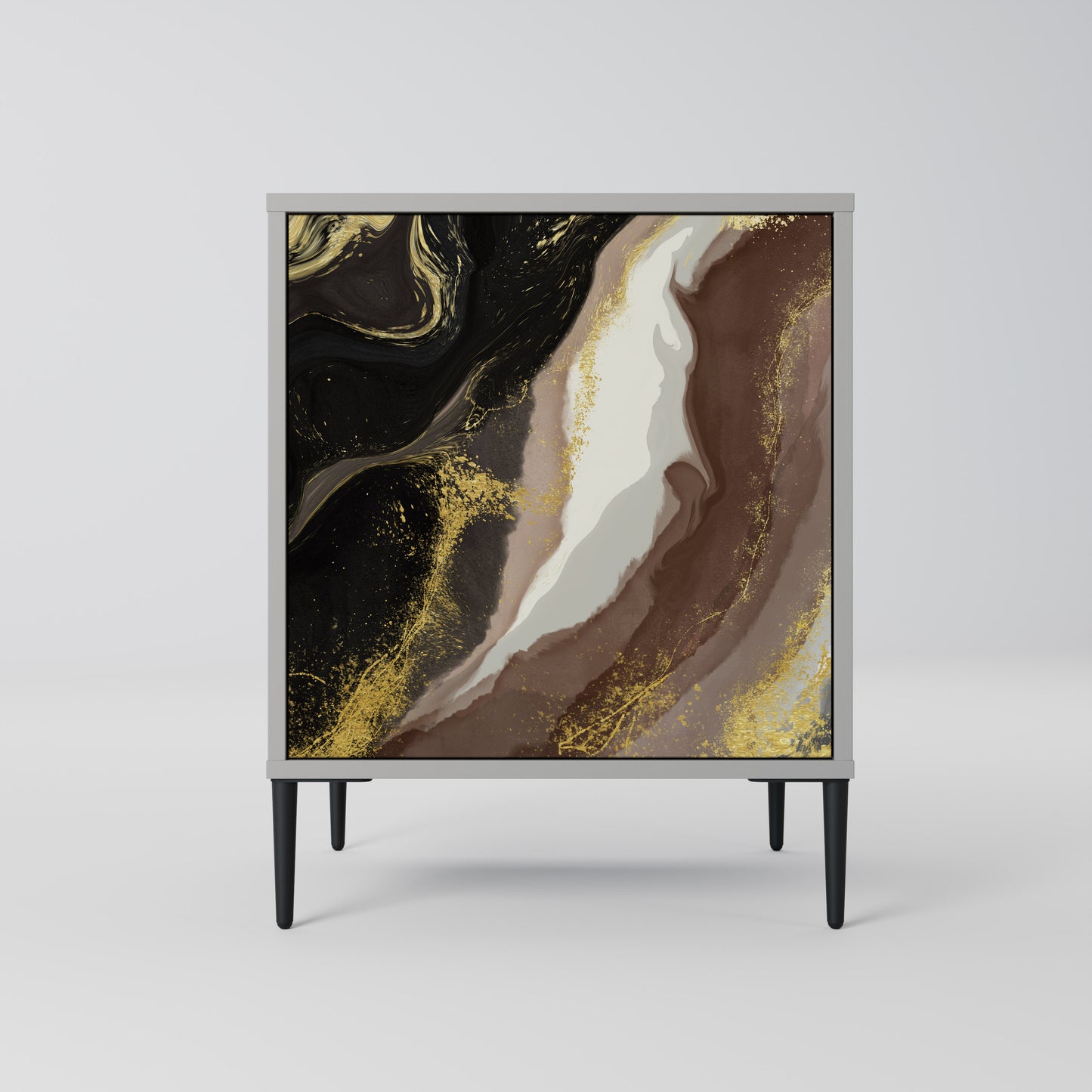 GOLD DUST 1-Door Sideboard in Grey Finish