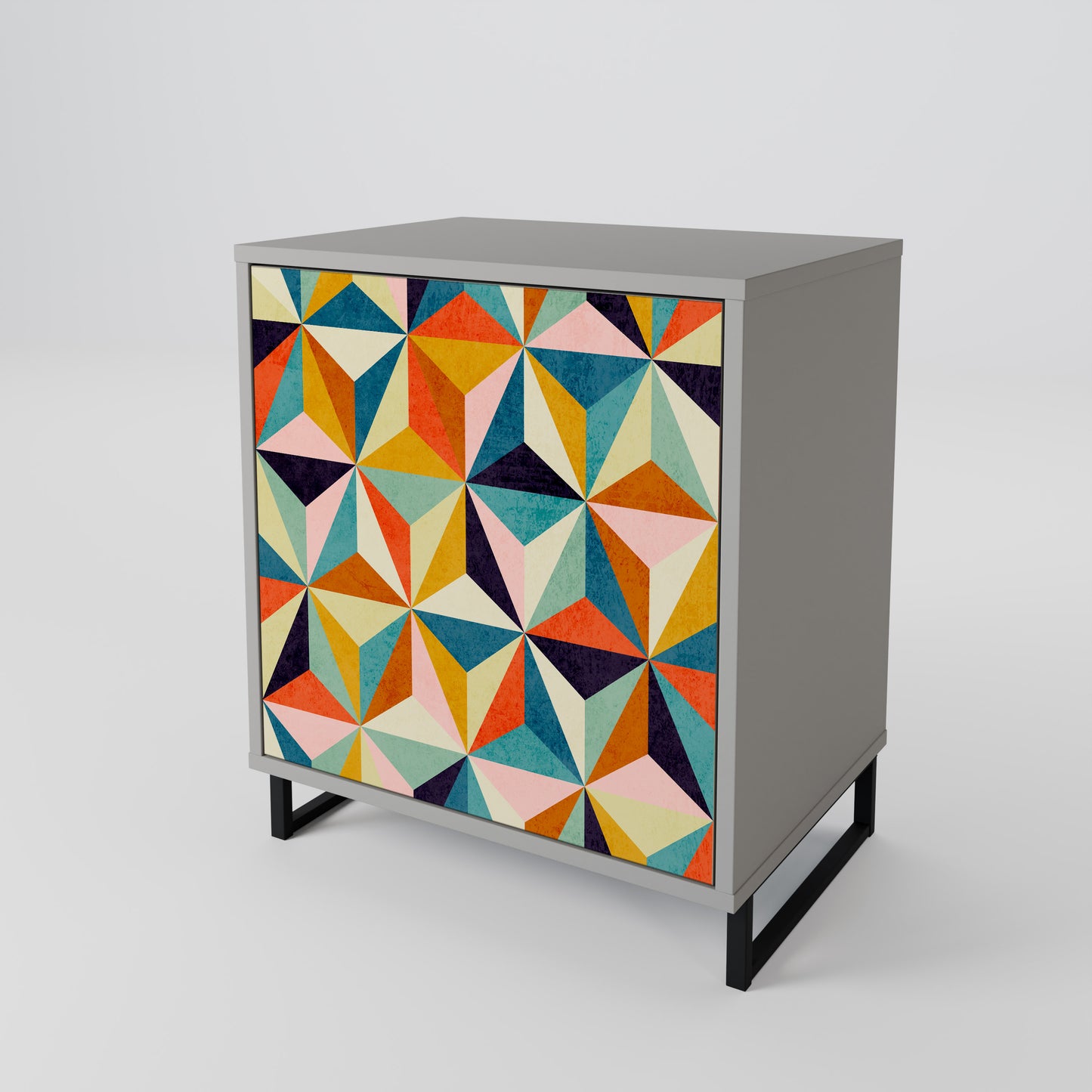 TESSELATE TREASURES 1-Door Sideboard in Grey Finish
