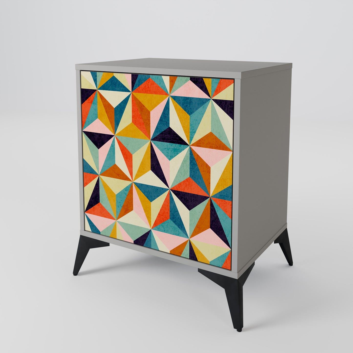 TESSELATE TREASURES 1-Door Sideboard in Grey Finish