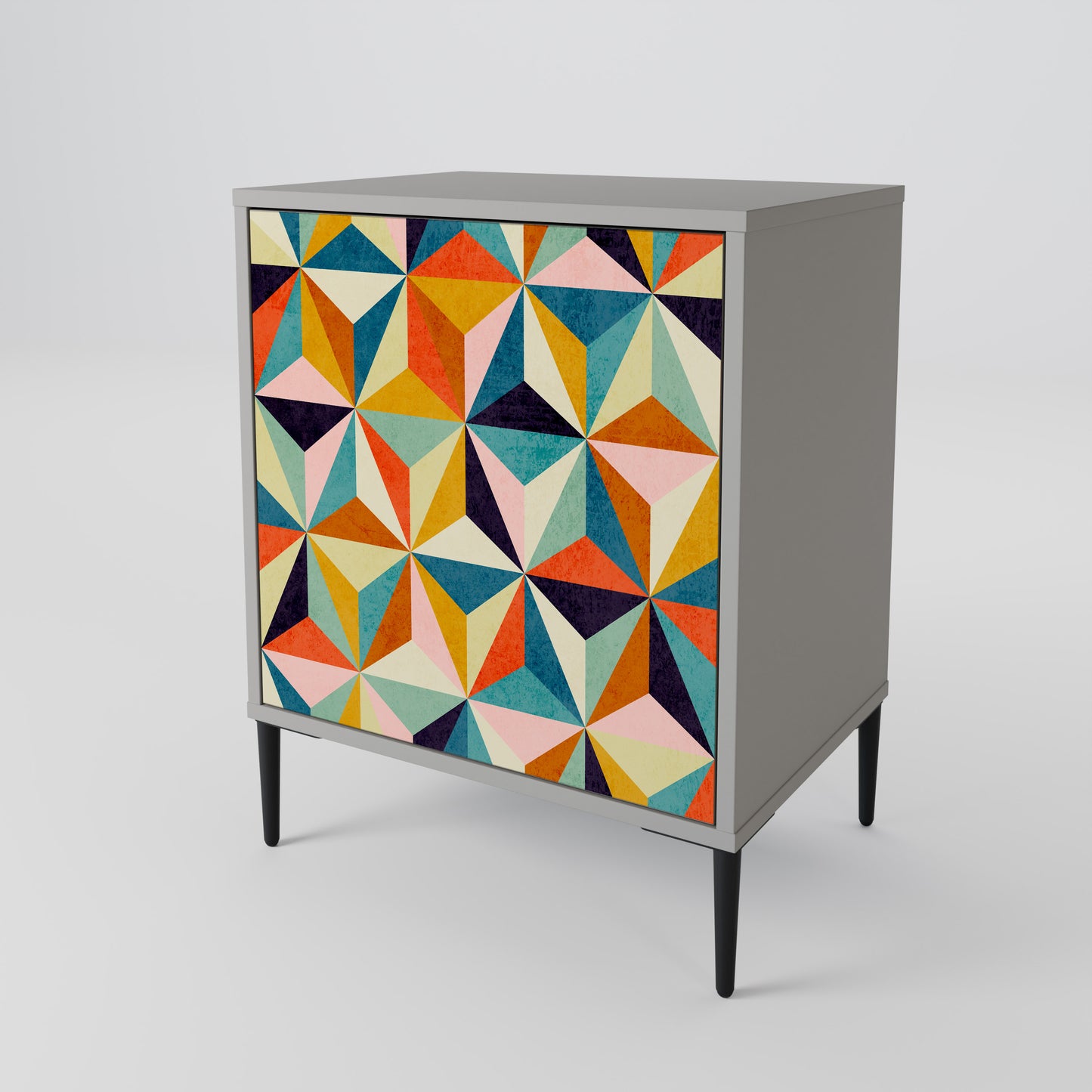 TESSELATE TREASURES 1-Door Sideboard in Grey Finish