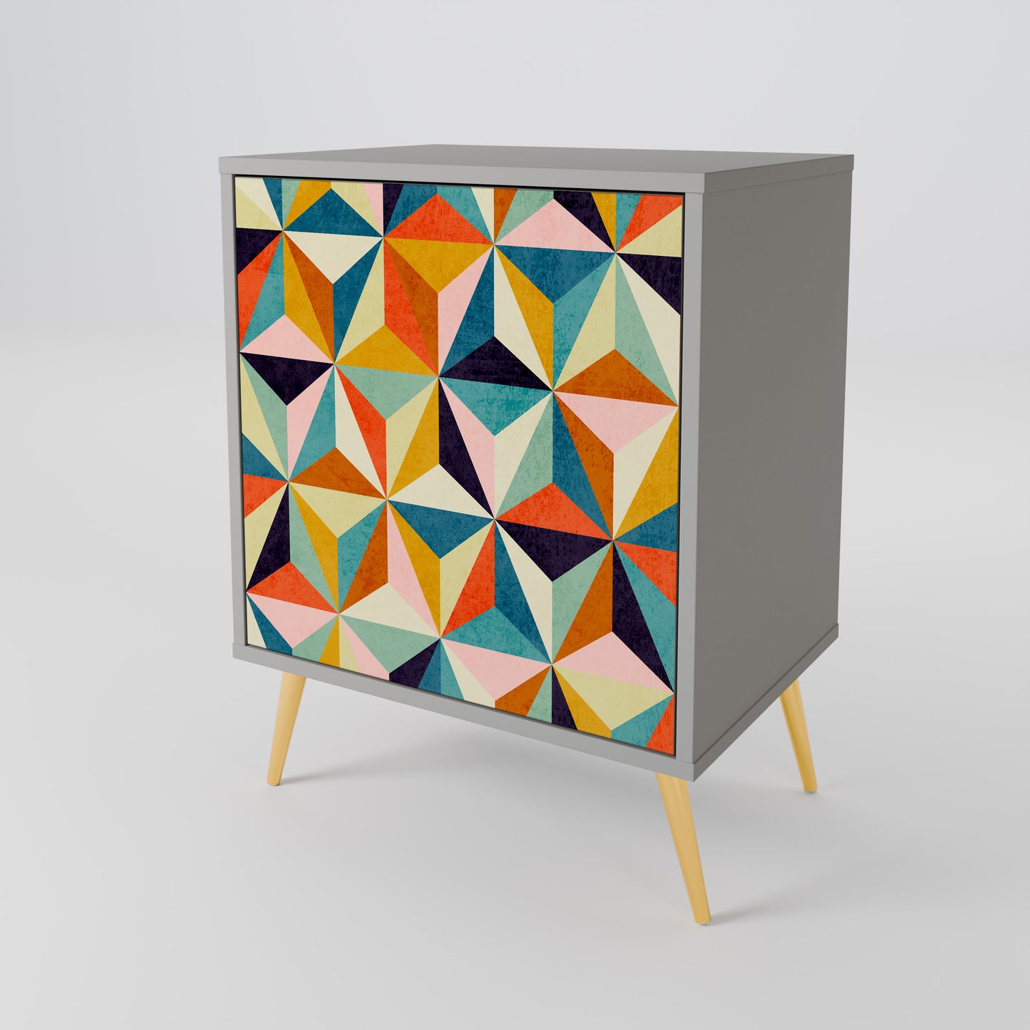 TESSELATE TREASURES 1-Door Sideboard in Grey Finish