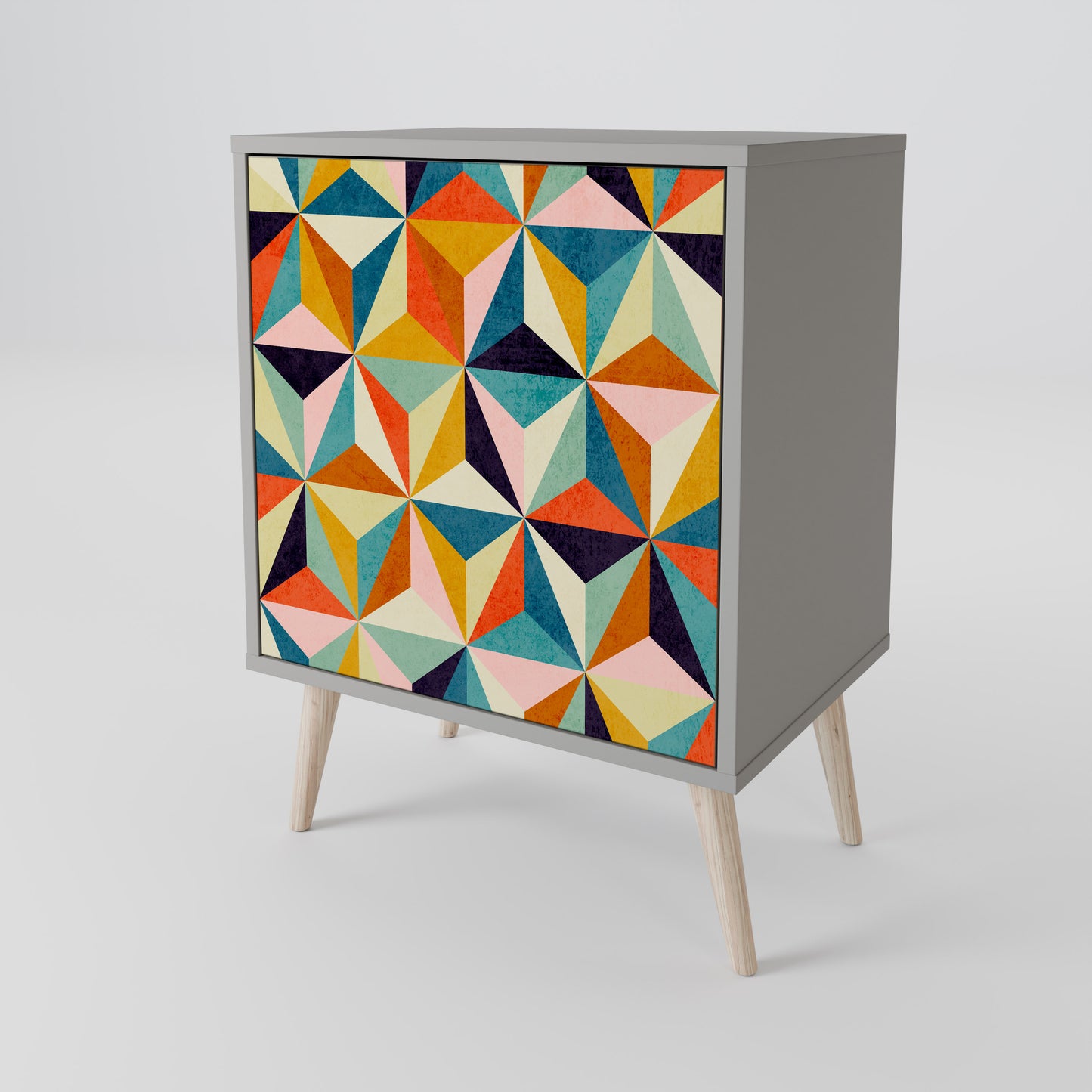 TESSELATE TREASURES 1-Door Sideboard in Grey Finish