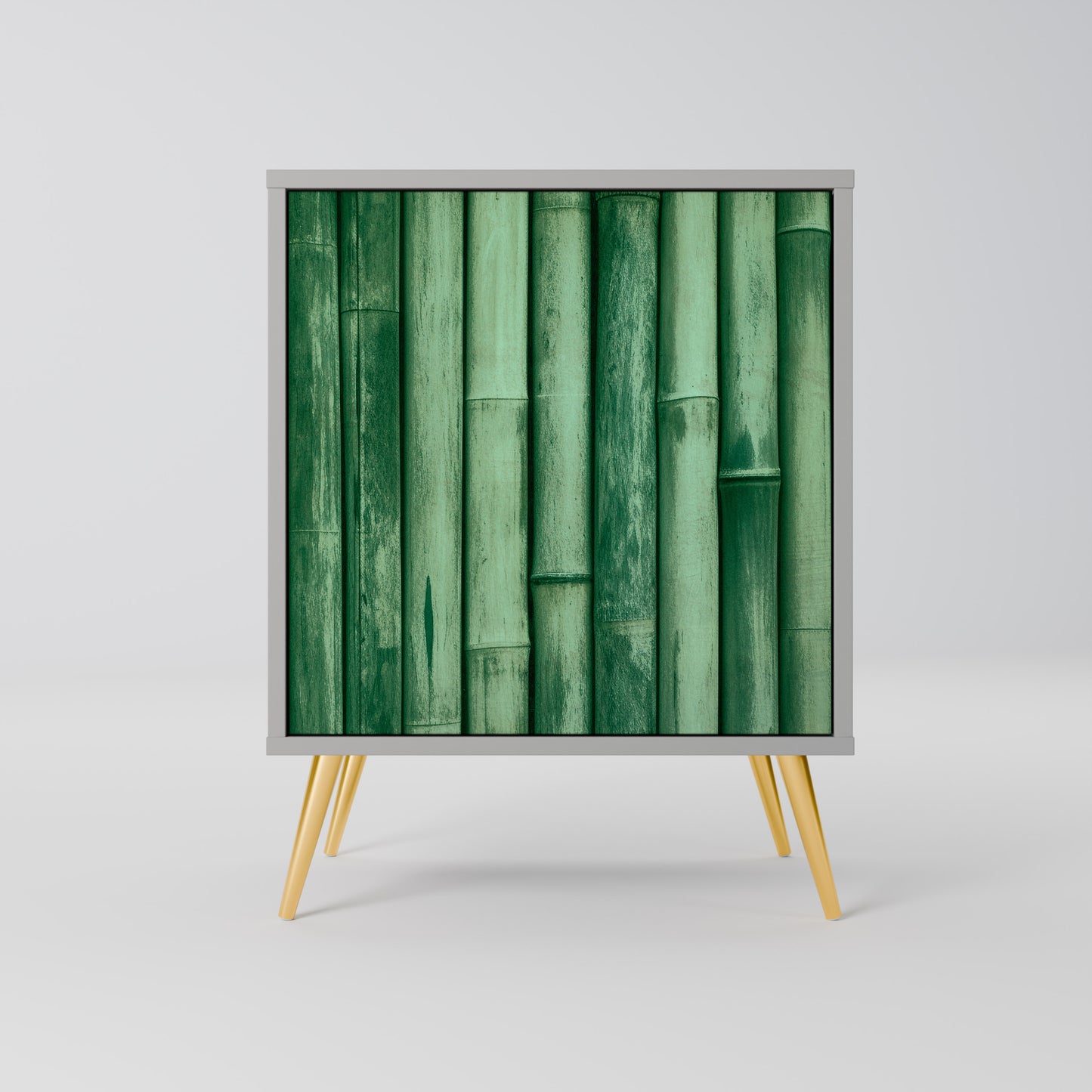 NATURAL GREEN 1-Door Sideboard in Grey Finish