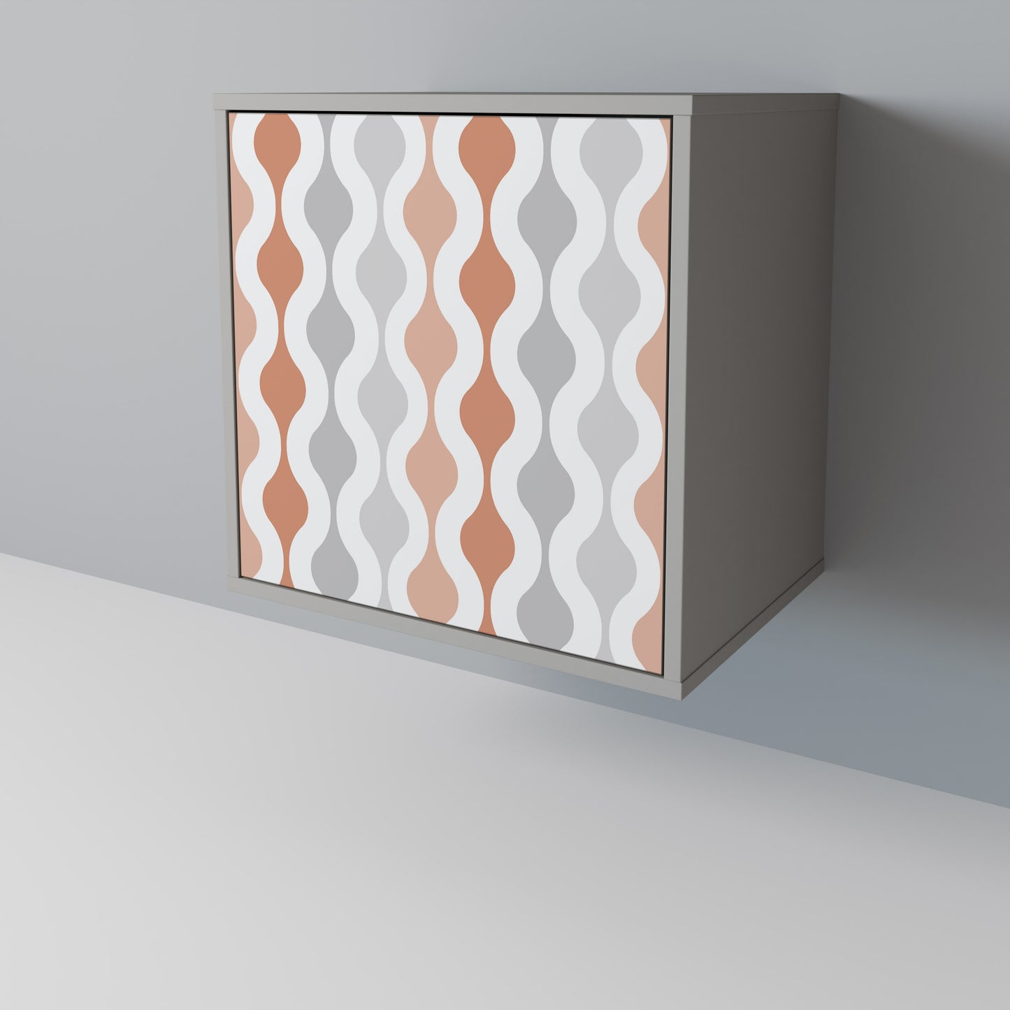 HAZY NOSTALGIA 1-Door Sideboard in Grey Finish