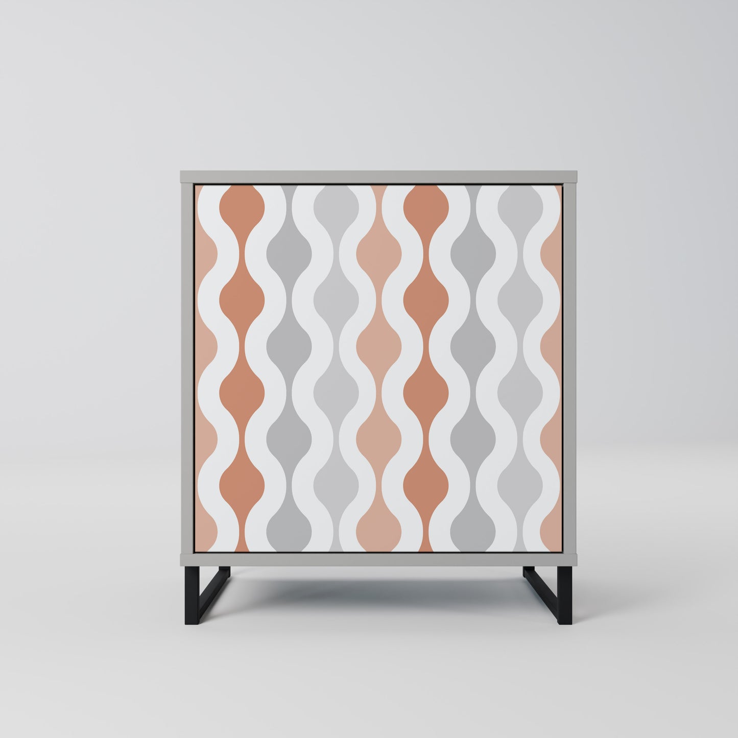 HAZY NOSTALGIA 1-Door Sideboard in Grey Finish