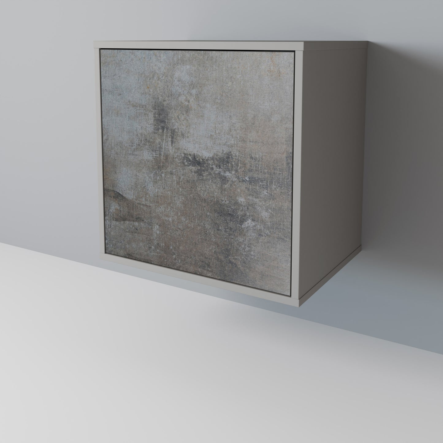 CONCRETE WALL 1-Door Sideboard in Grey Finish
