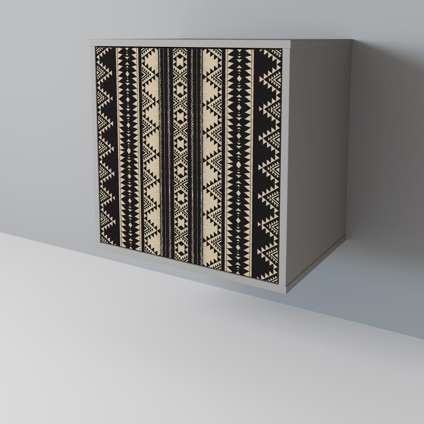 Credenza AZTEC a 1 anta con finitura grigia