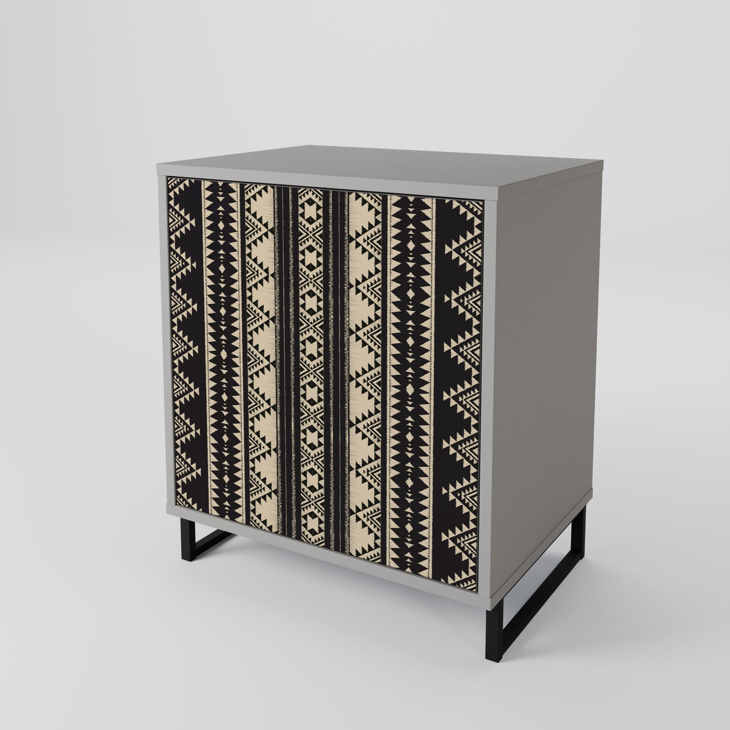 Credenza AZTEC a 1 anta con finitura grigia