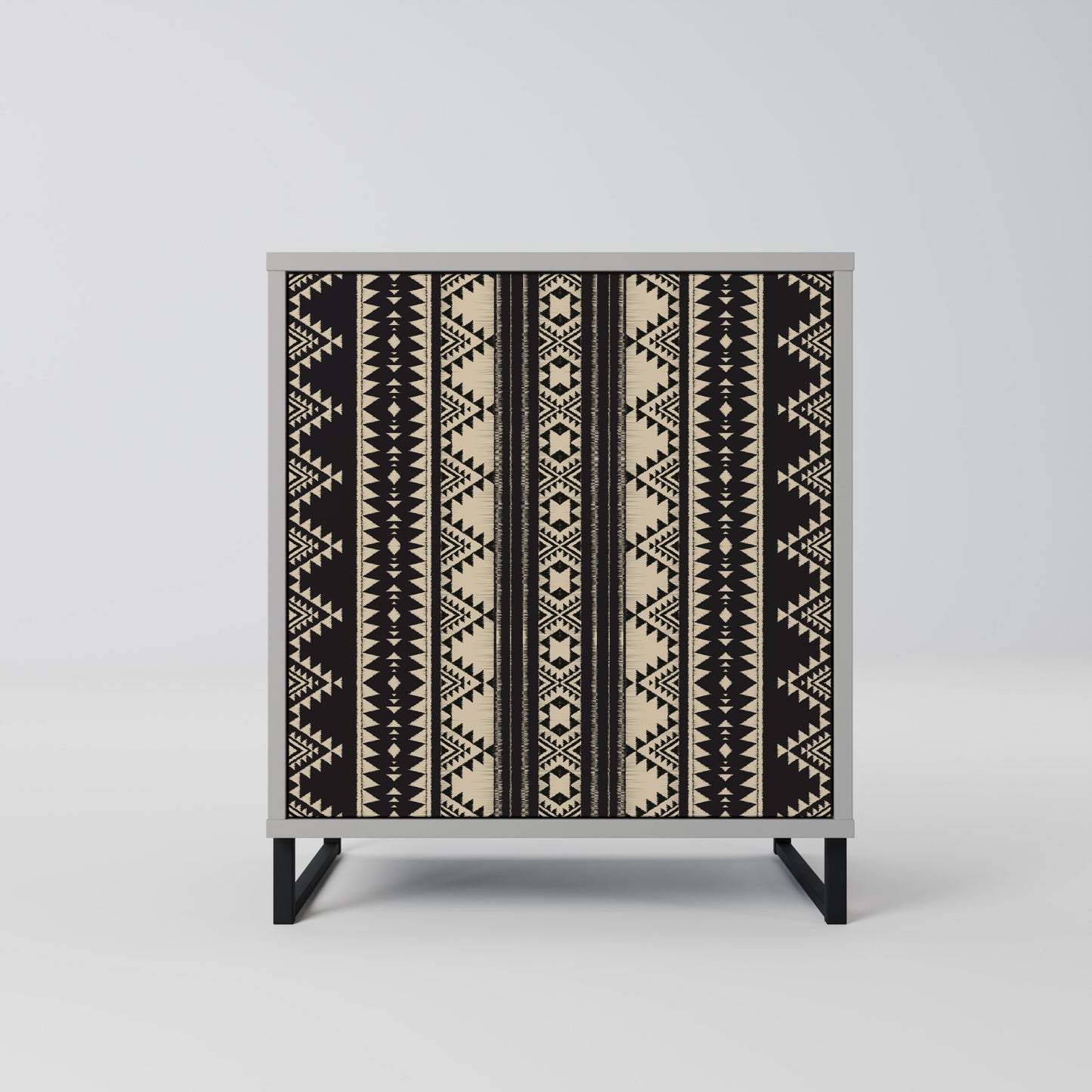 Credenza AZTEC a 1 anta con finitura grigia