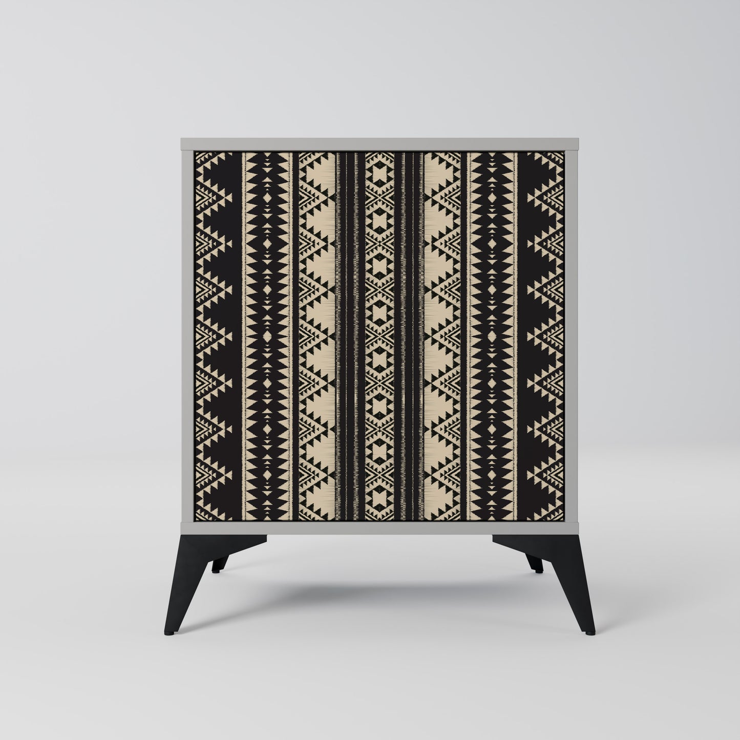Credenza AZTEC a 1 anta con finitura grigia