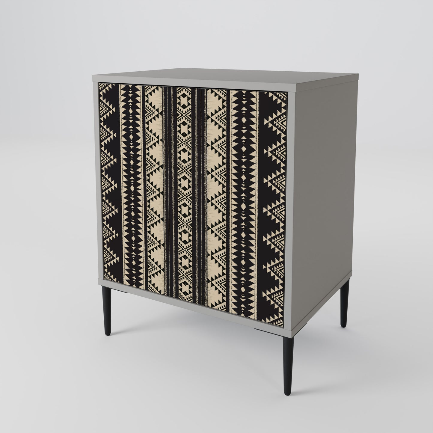Credenza AZTEC a 1 anta con finitura grigia