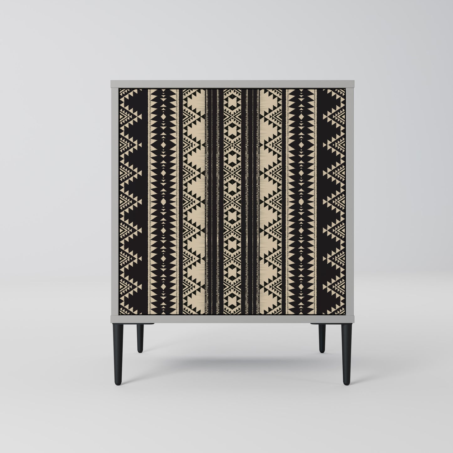 Credenza AZTEC a 1 anta con finitura grigia