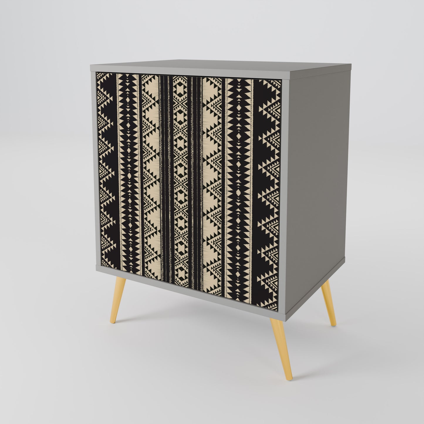 Credenza AZTEC a 1 anta con finitura grigia