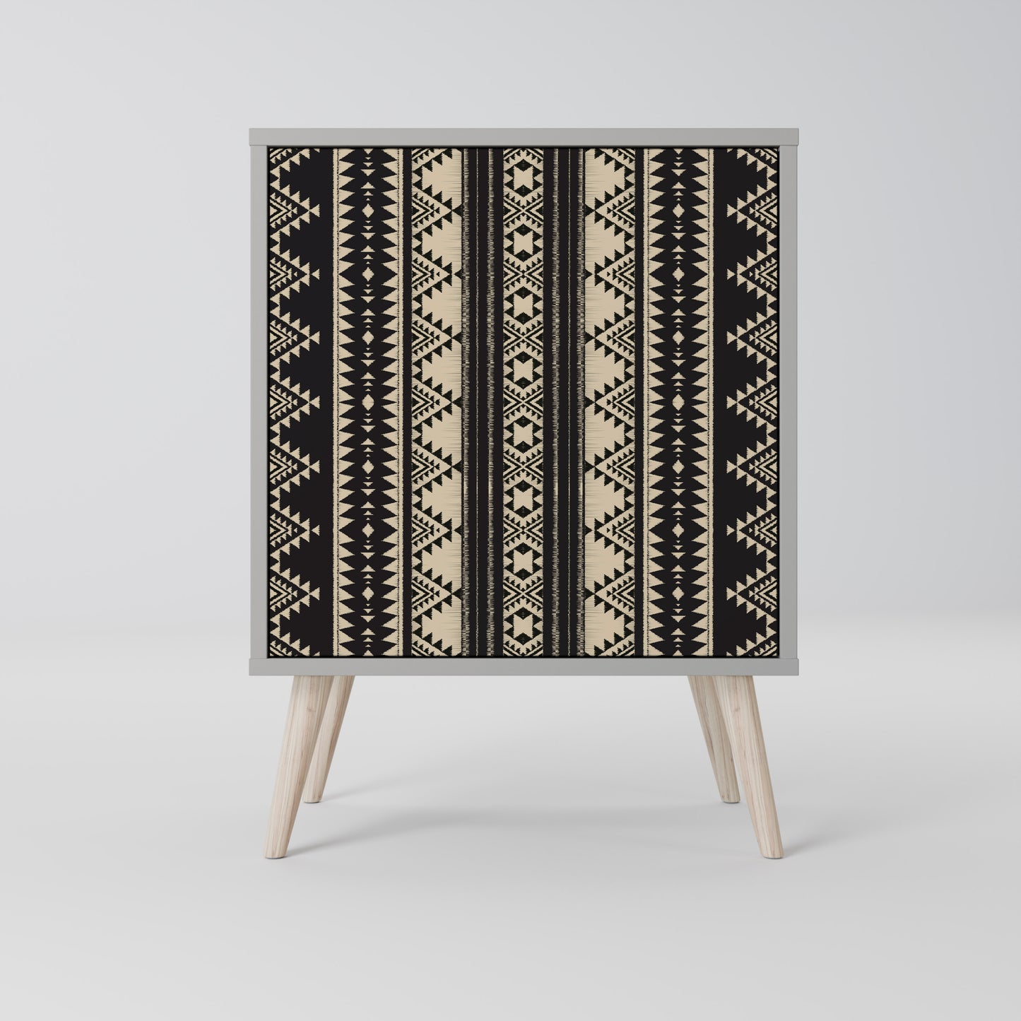 Credenza AZTEC a 1 anta con finitura grigia