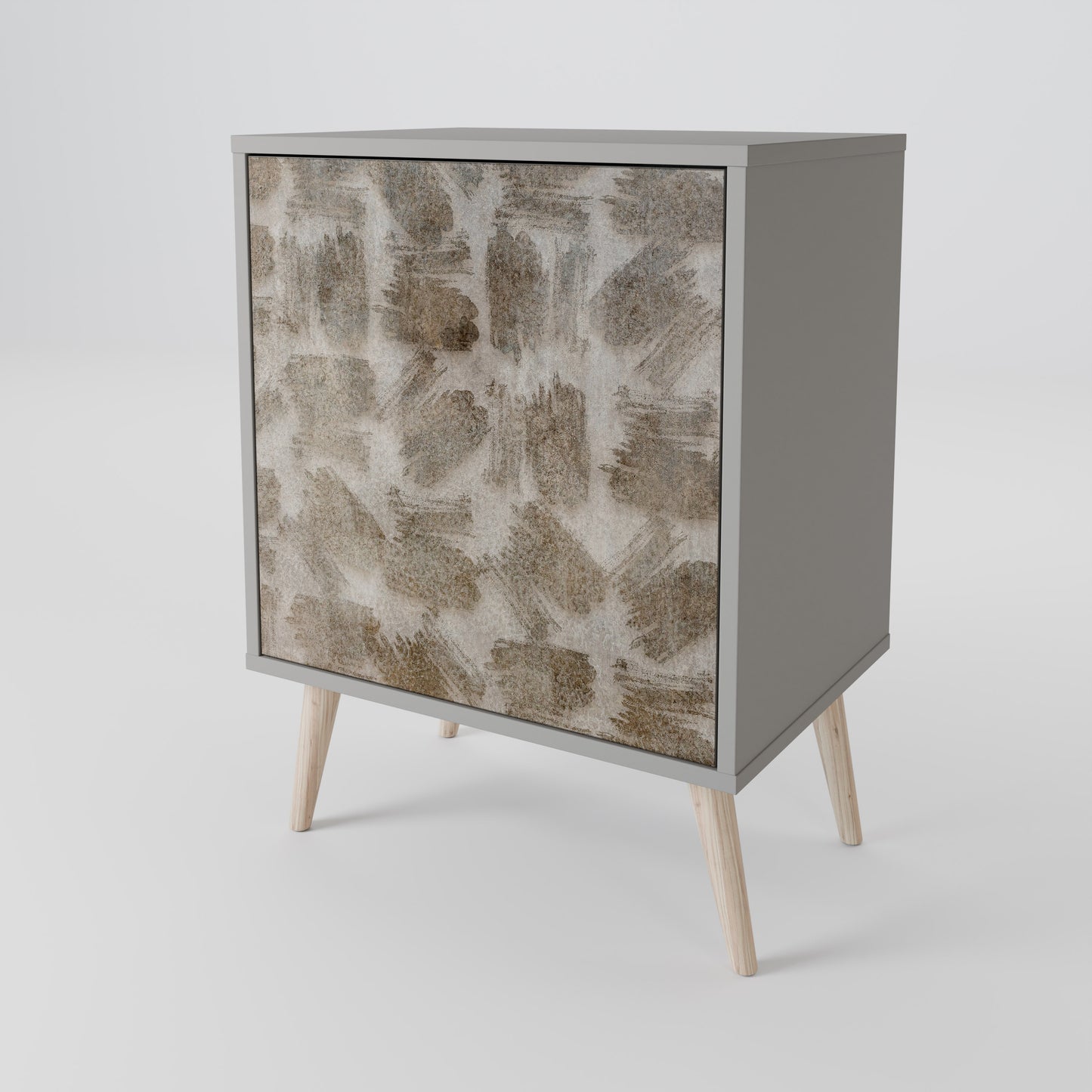 SLIGHTLY BLURRED 1-Door Sideboard in Grey Finish