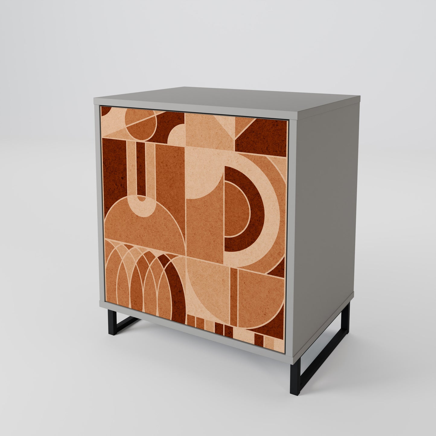 PRISM MOSAIC 1-Door Sideboard in Grey Finish