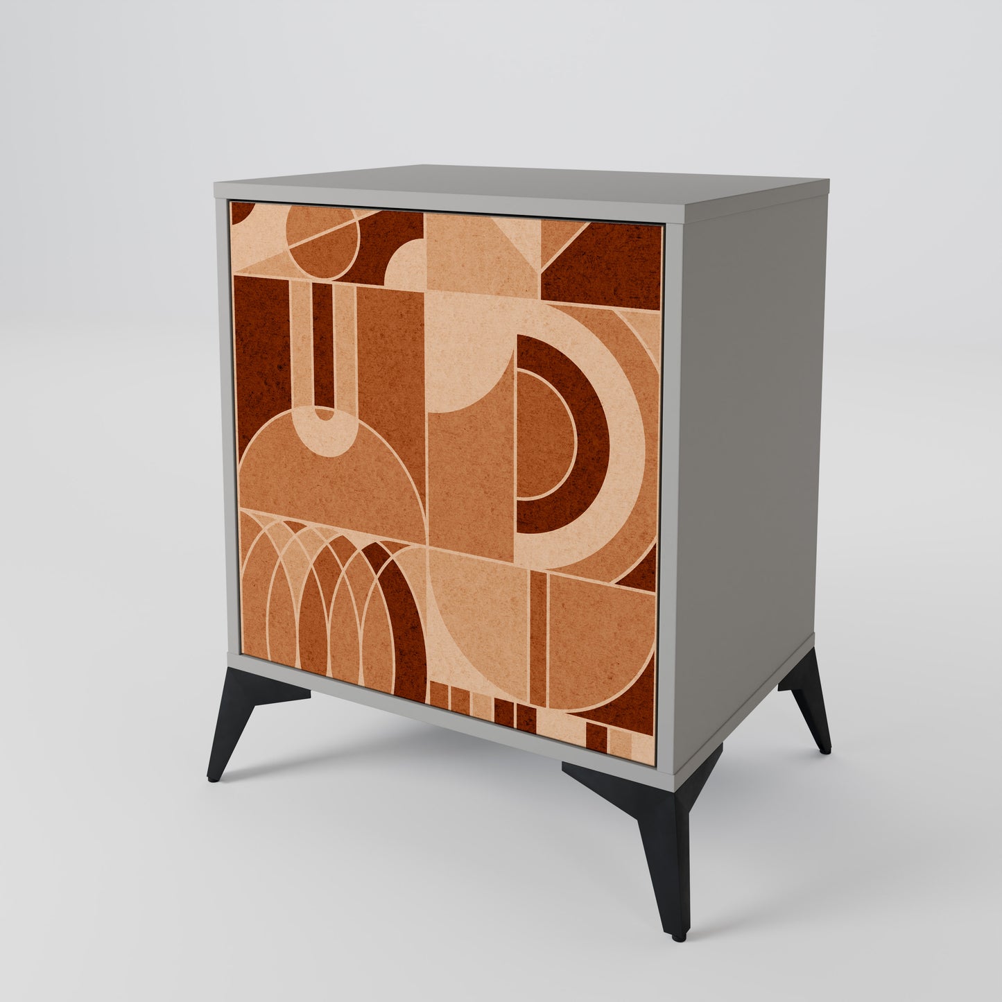 PRISM MOSAIC 1-Door Sideboard in Grey Finish