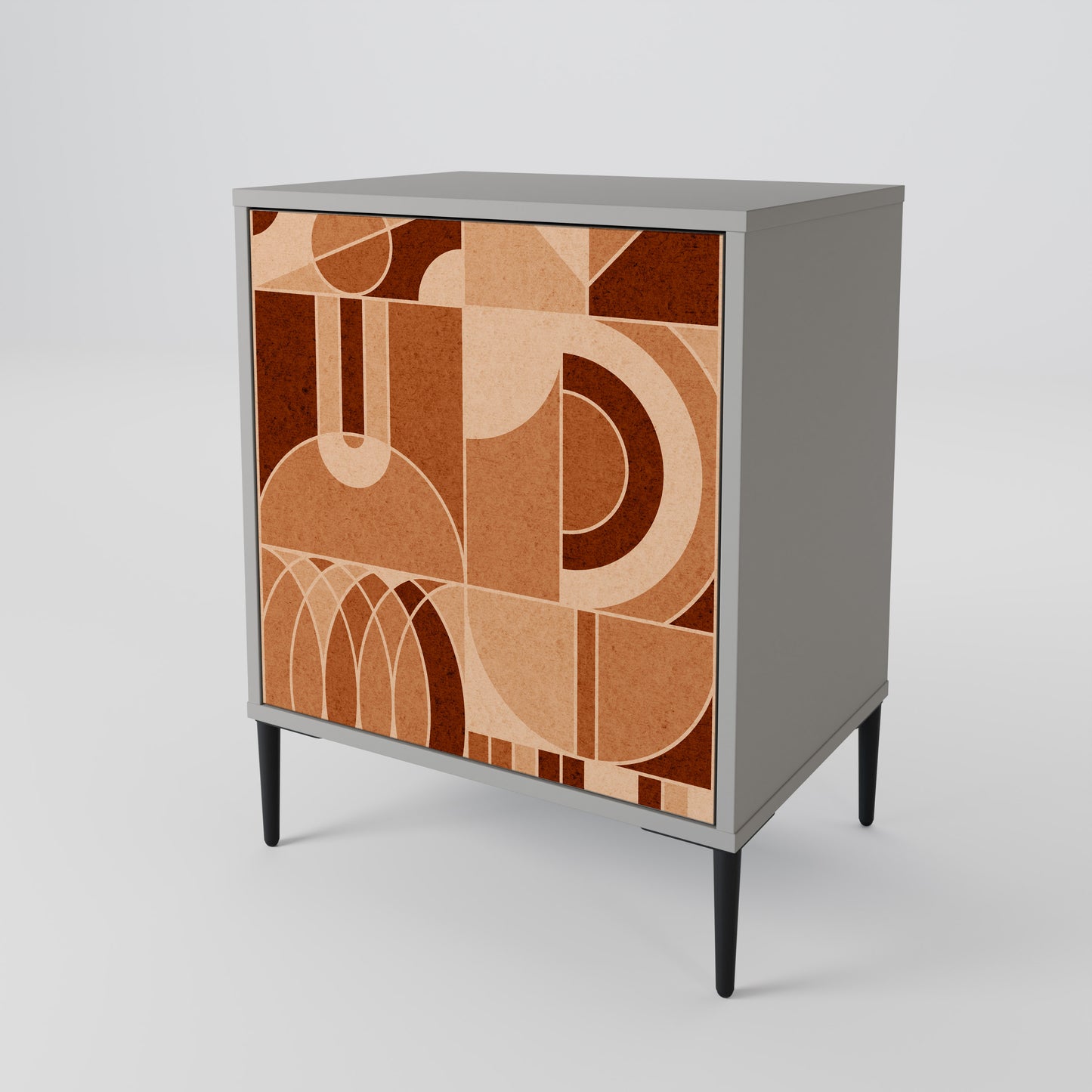 PRISM MOSAIC 1-Door Sideboard in Grey Finish