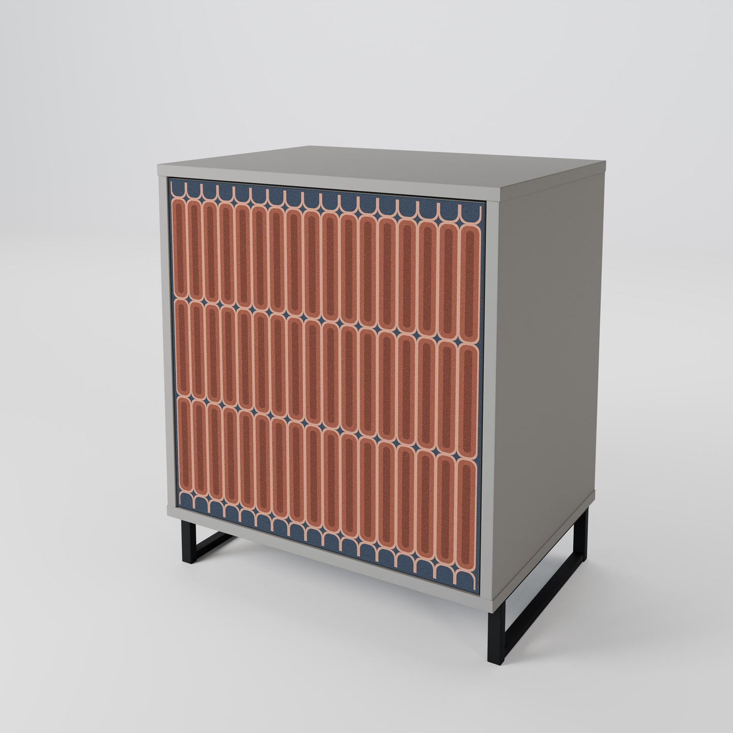 HYPNOTIC GATE 1-Door Sideboard in Grey Finish