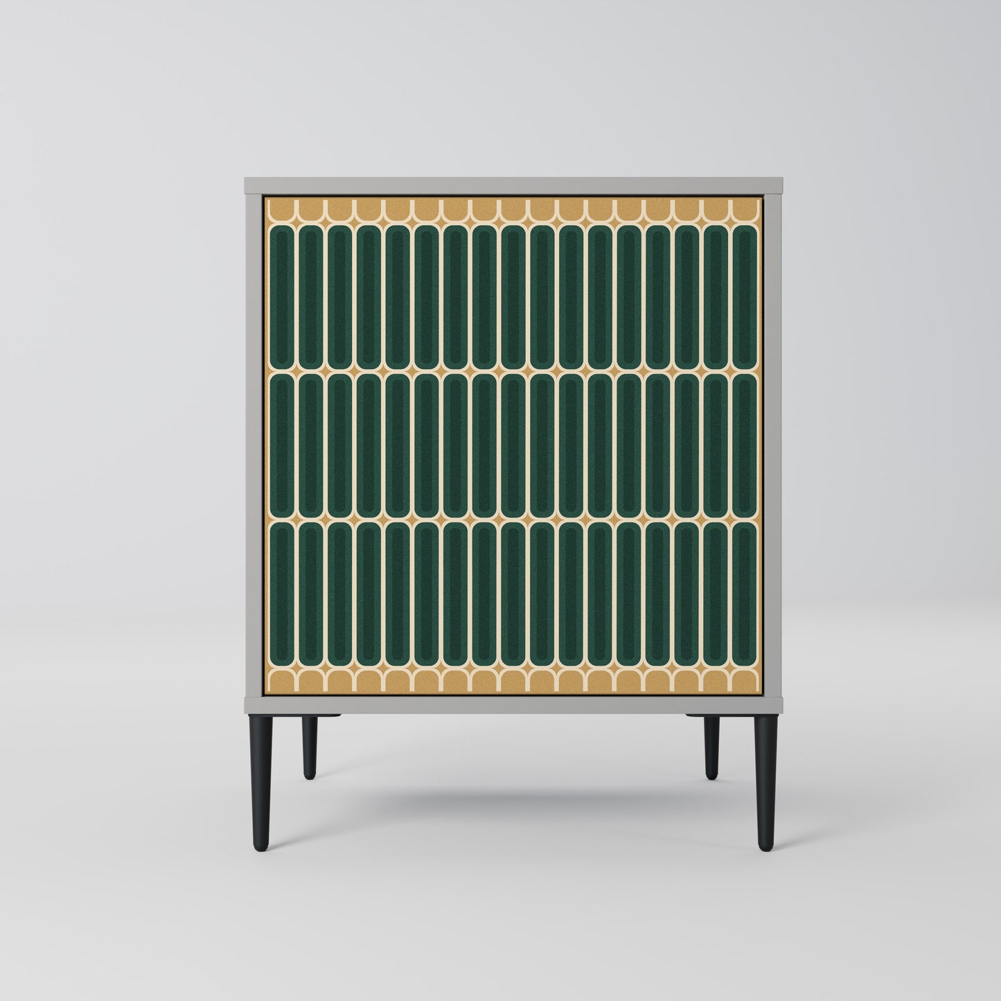 ILUSION GATE 1-Door Sideboard in Grey Finish