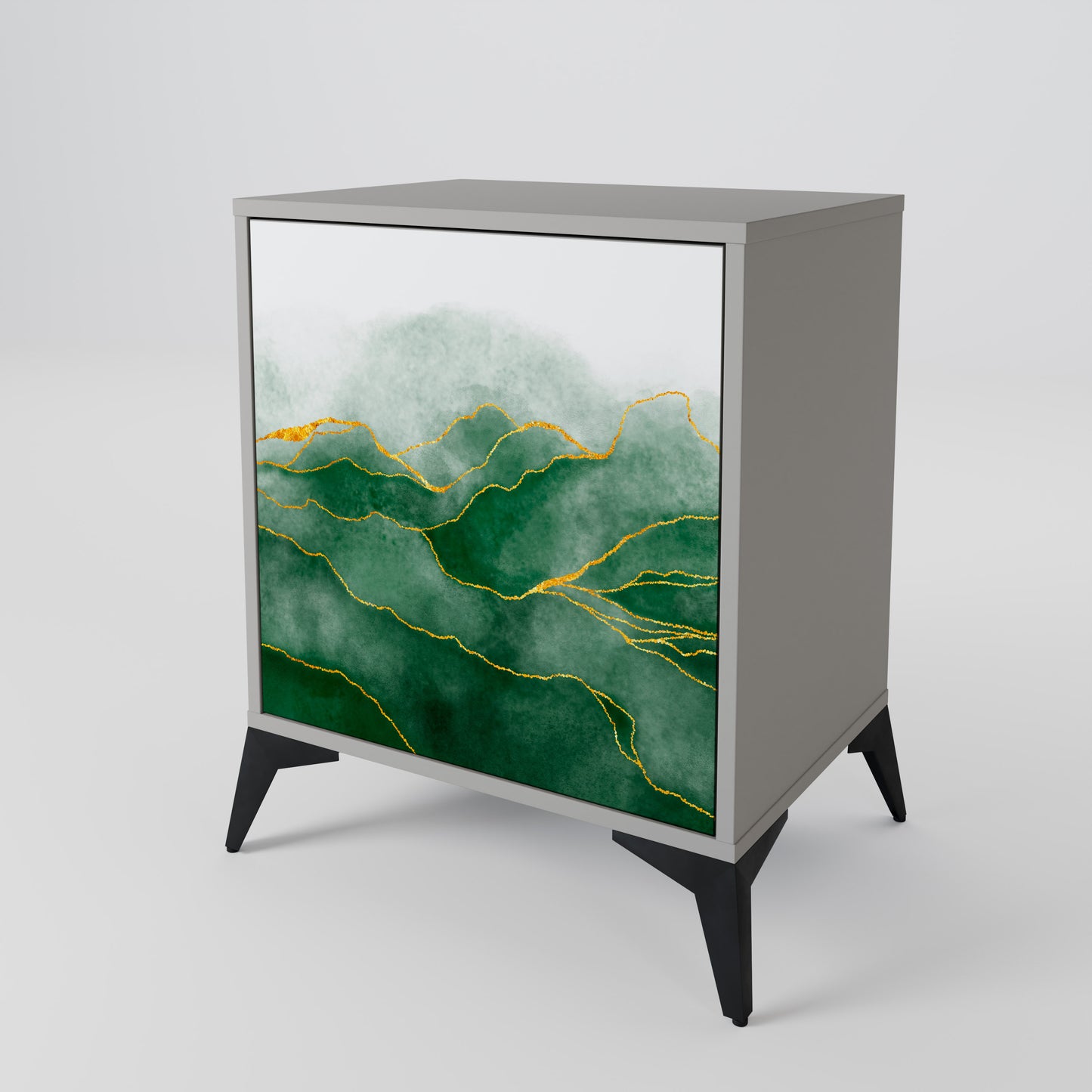 EXPENSIVE NATURE 1-Door Sideboard in Grey Finish