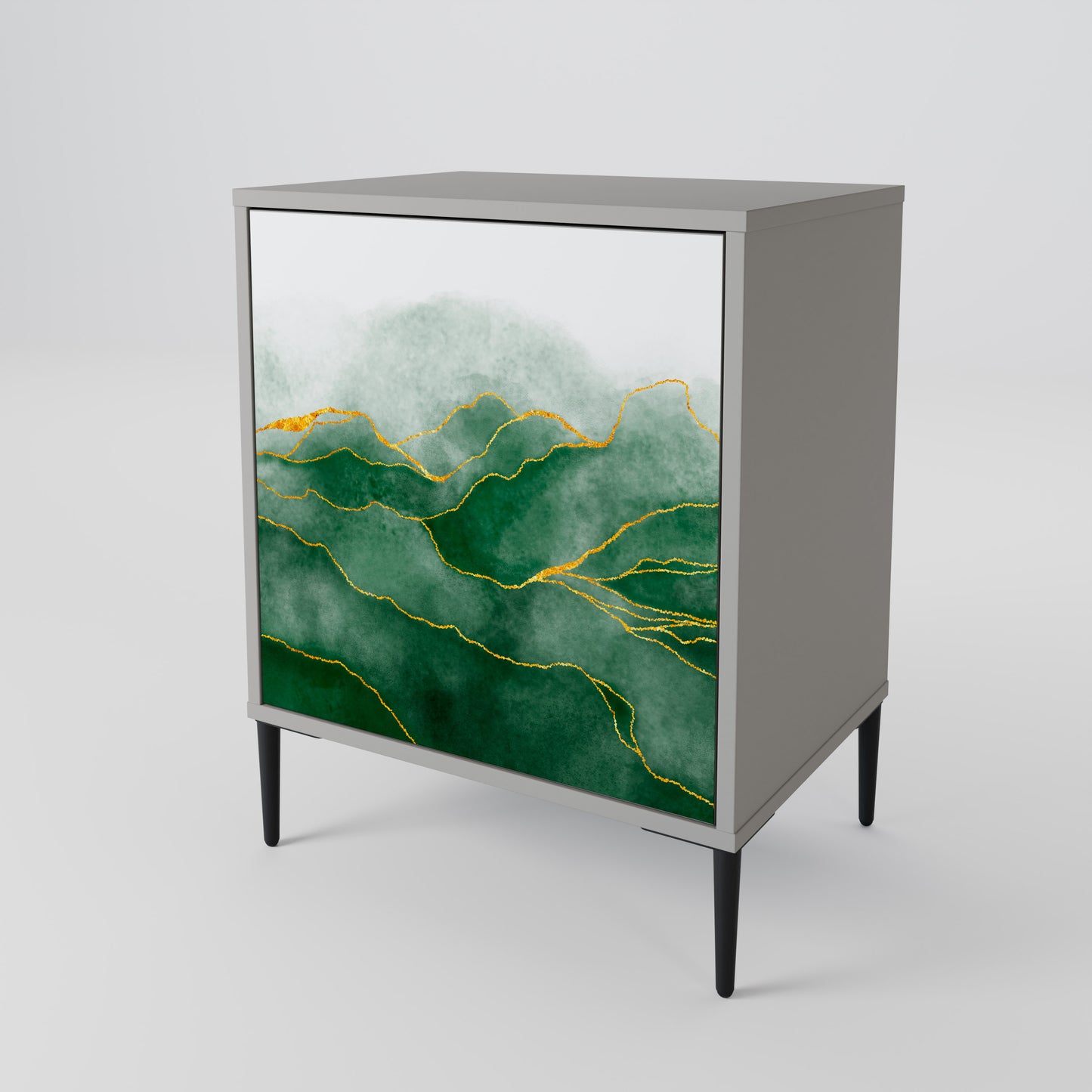 EXPENSIVE NATURE 1-Door Sideboard in Grey Finish