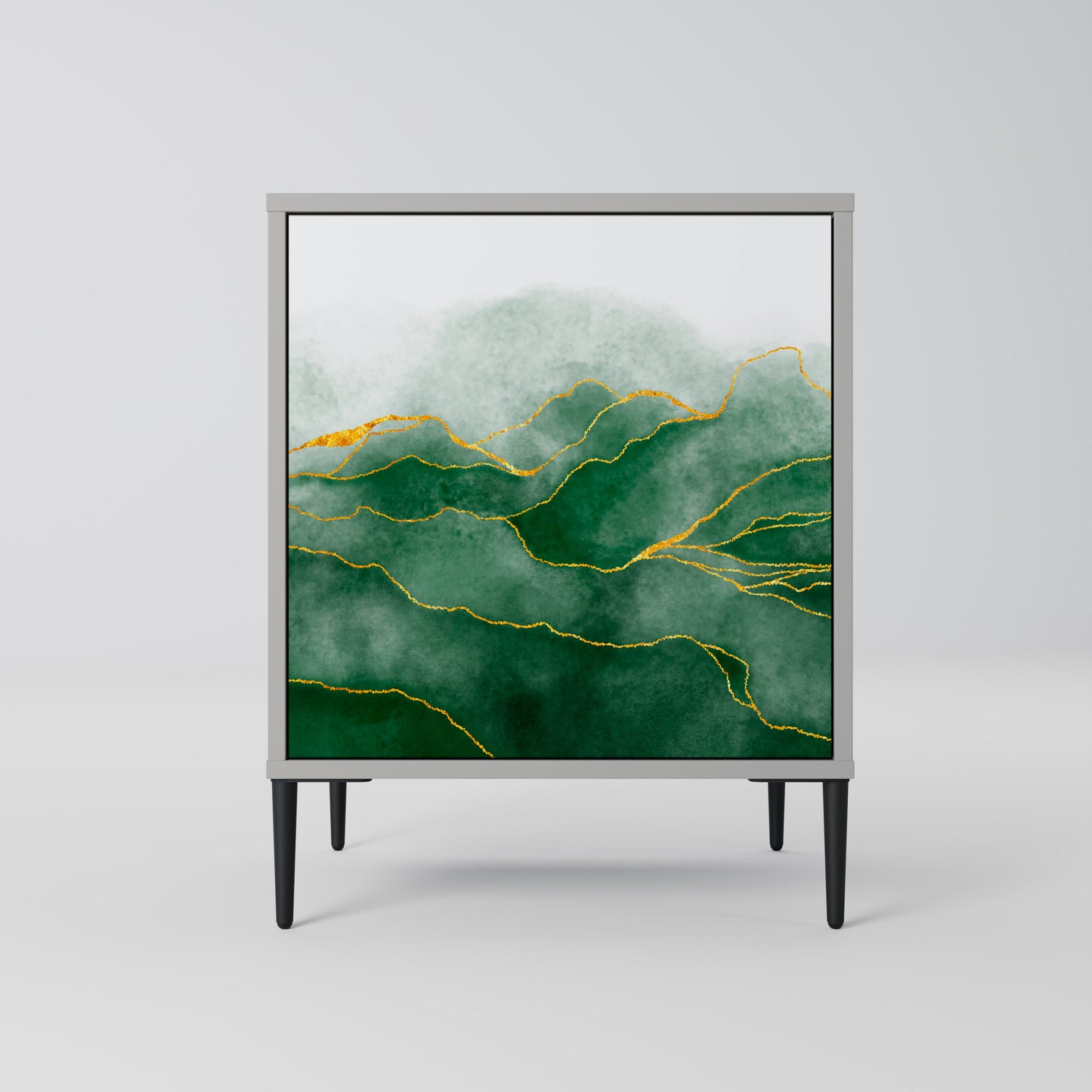 EXPENSIVE NATURE 1-Door Sideboard in Grey Finish