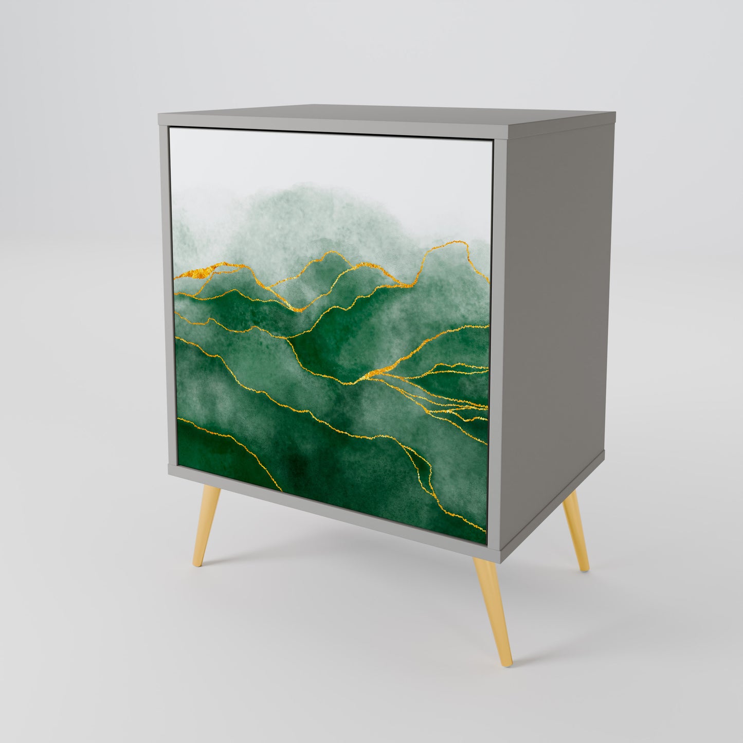 EXPENSIVE NATURE 1-Door Sideboard in Grey Finish