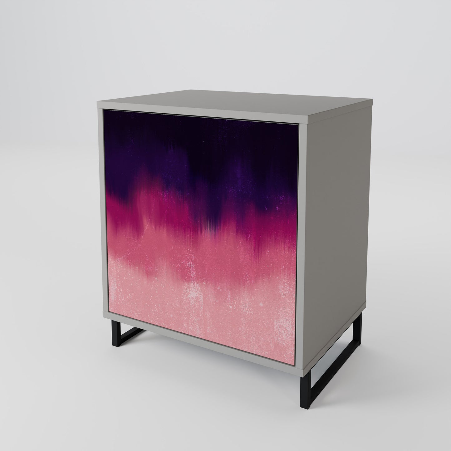 AURORA BOREALIS 1-Door Sideboard in Grey Finish