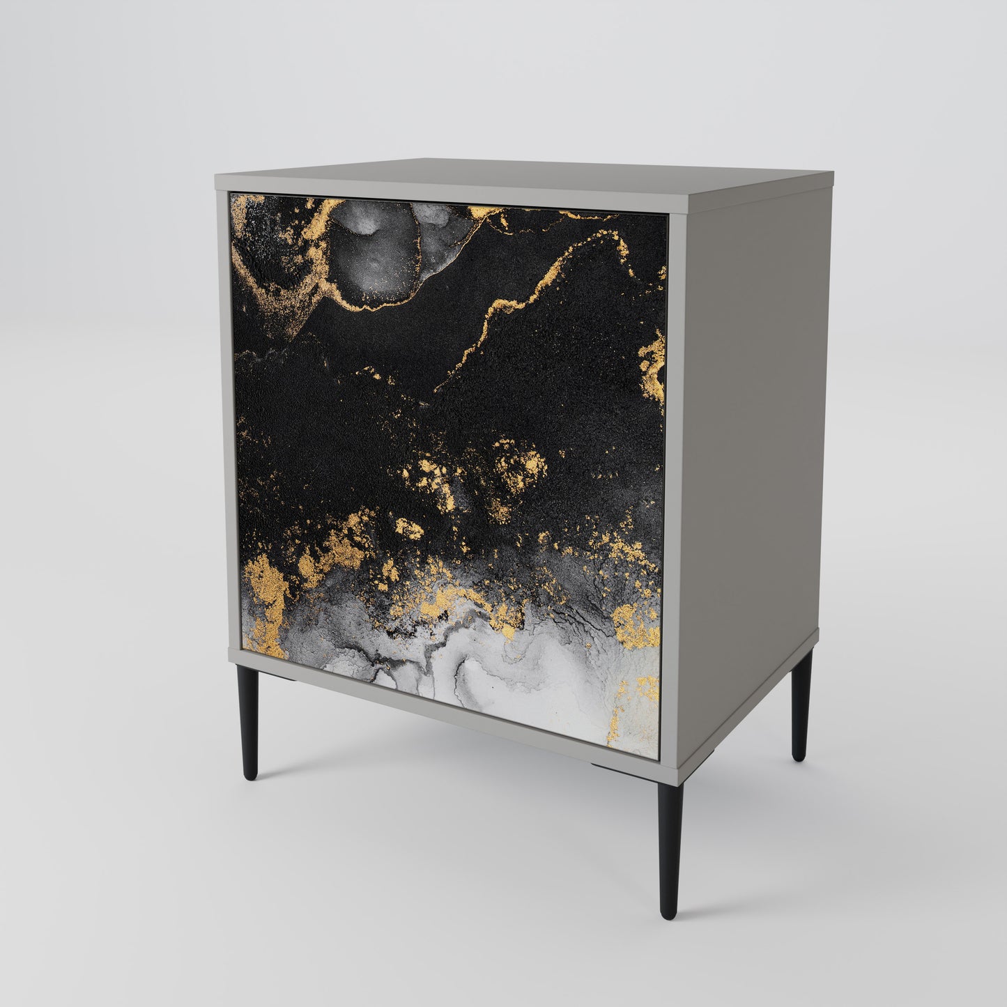Credenza a 1 anta MARBLE OF TOMMORROW in finitura grigia