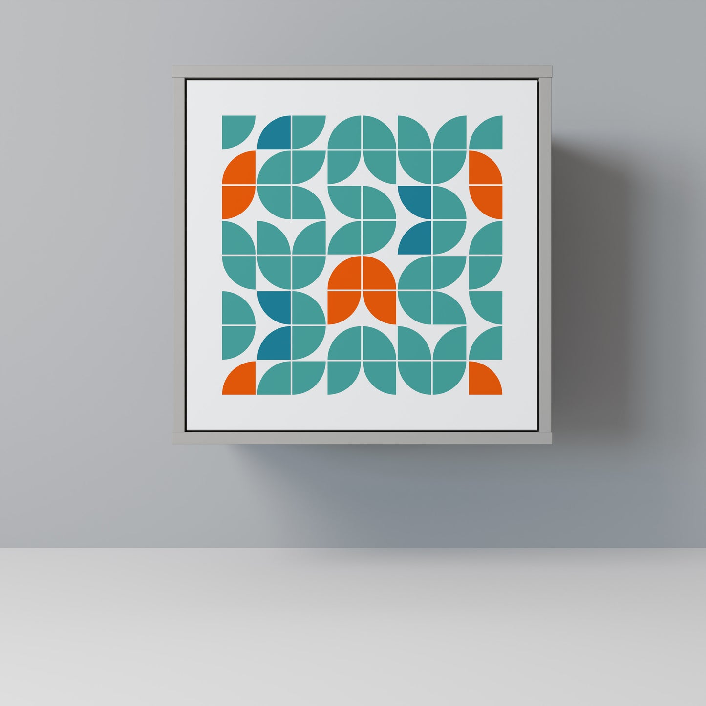 Credenza BE THE CHANGE a 1 anta con finitura grigia