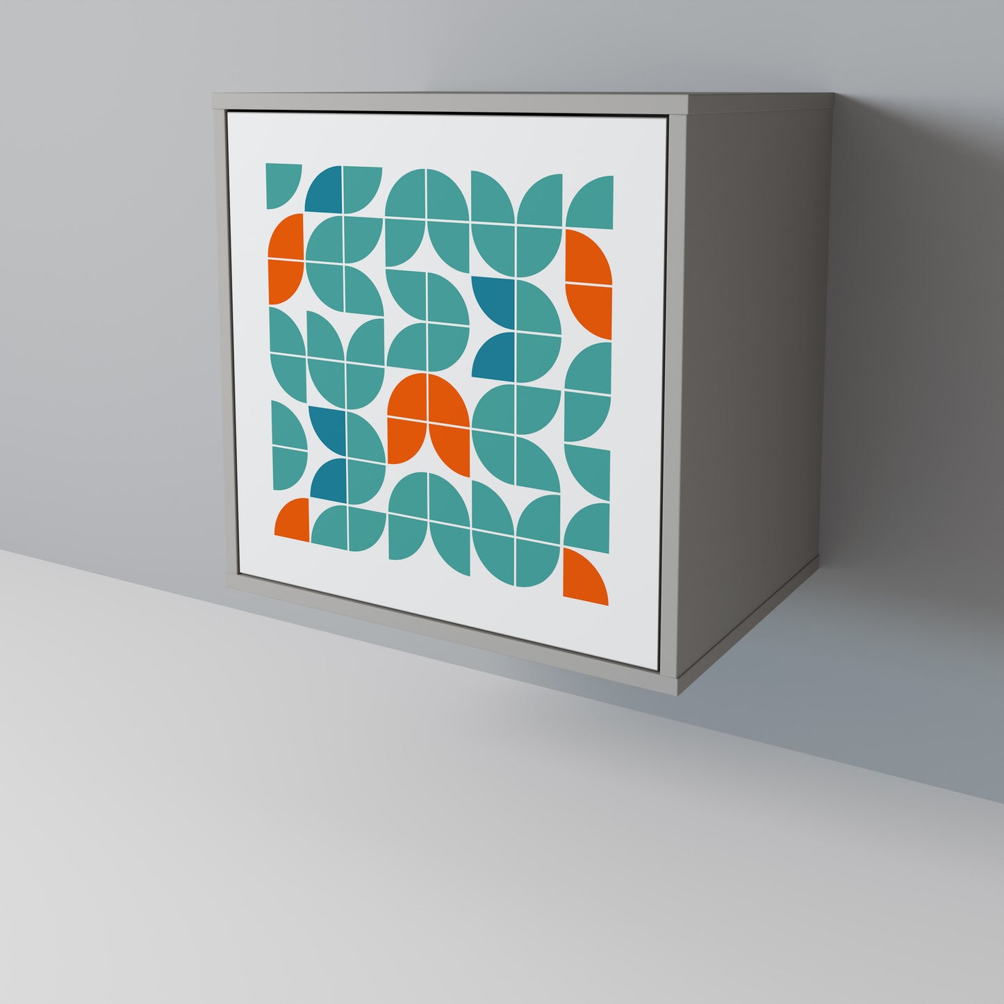 Credenza BE THE CHANGE a 1 anta con finitura grigia