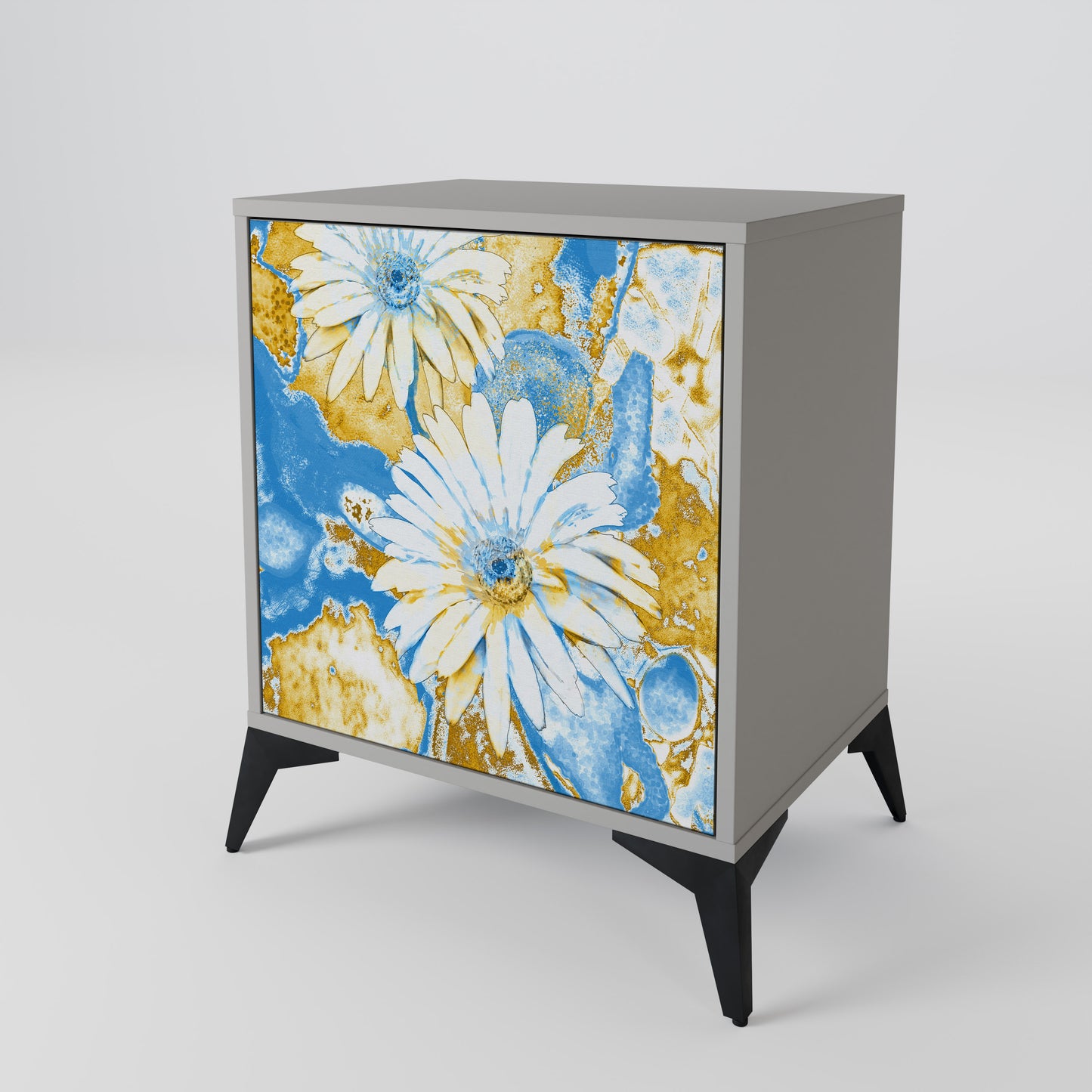 DAISY LUXE 1-Door Sideboard in Grey Finish