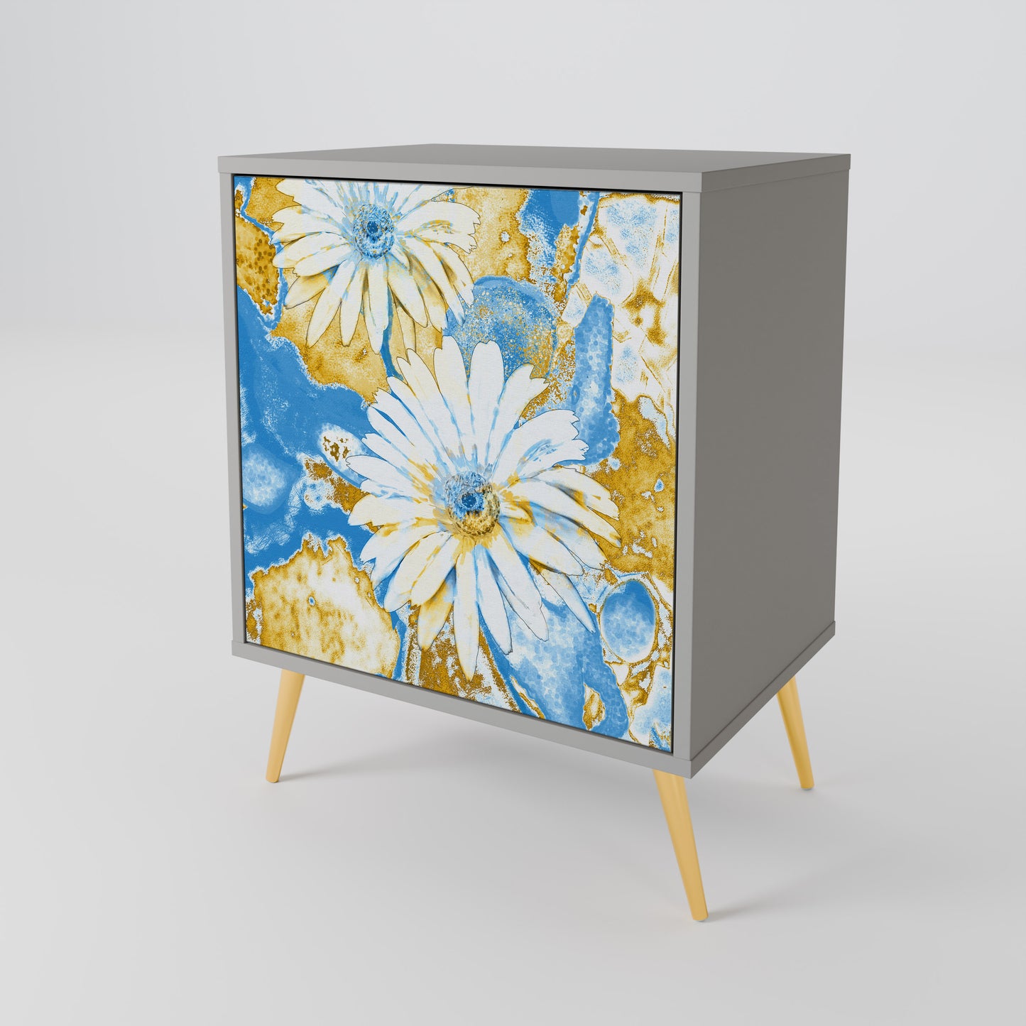 DAISY LUXE 1-Door Sideboard in Grey Finish