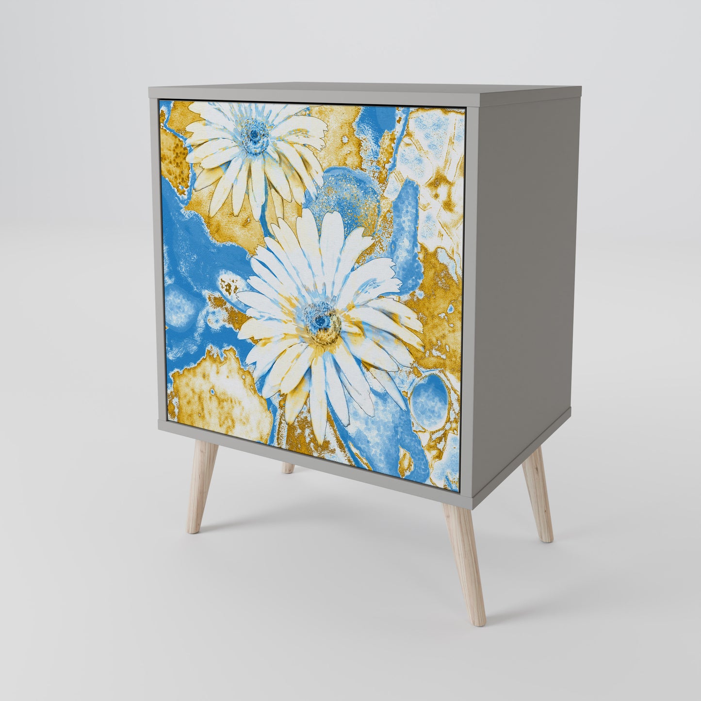 DAISY LUXE 1-Door Sideboard in Grey Finish