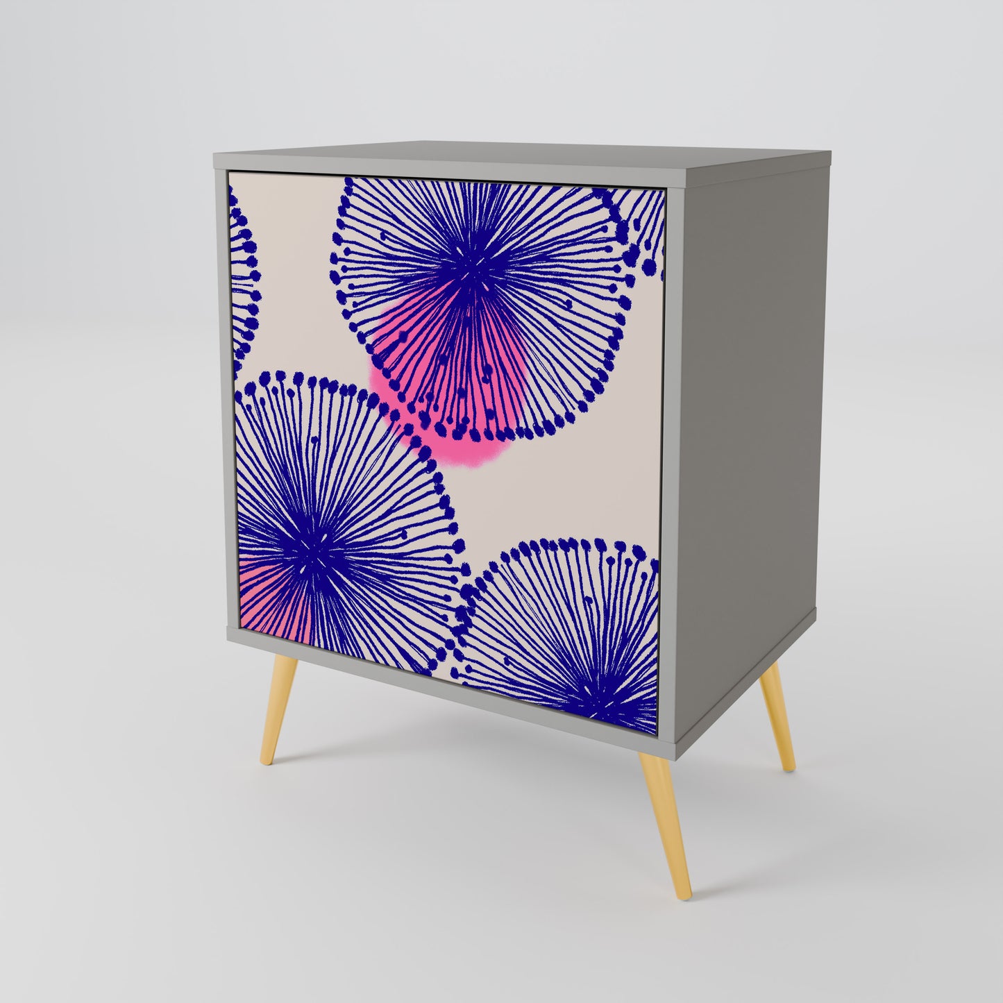 Credenza MAGIC NATURE a 1 anta in finitura grigia