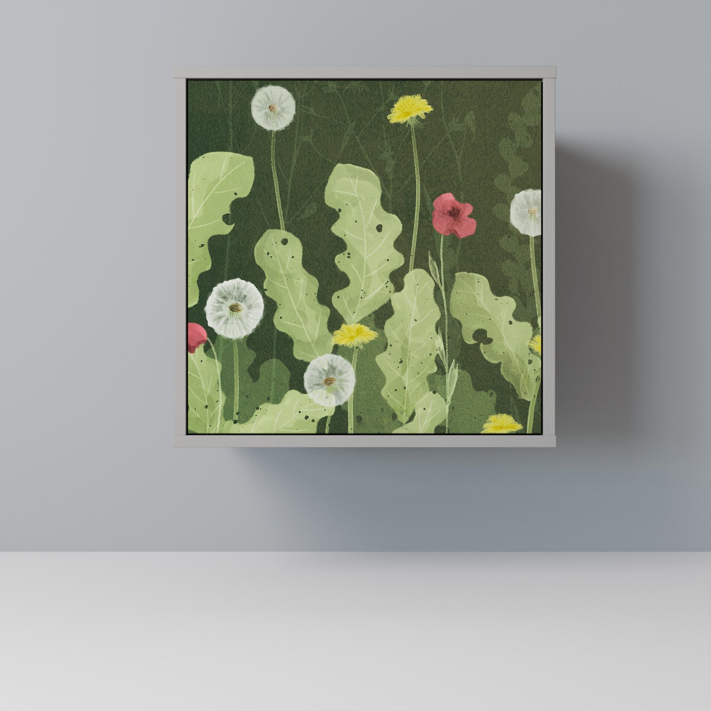 DANDELION AMUSE 1-Door Sideboard in Grey Finish