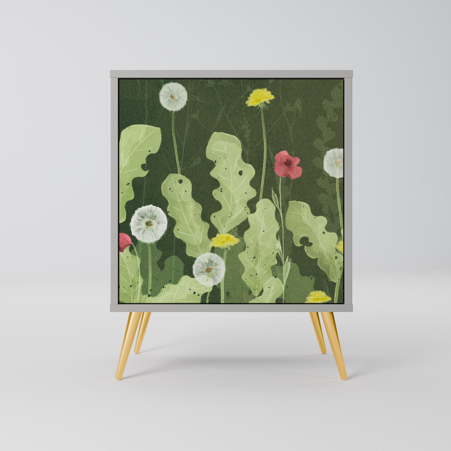 DANDELION AMUSE 1-Door Sideboard in Grey Finish