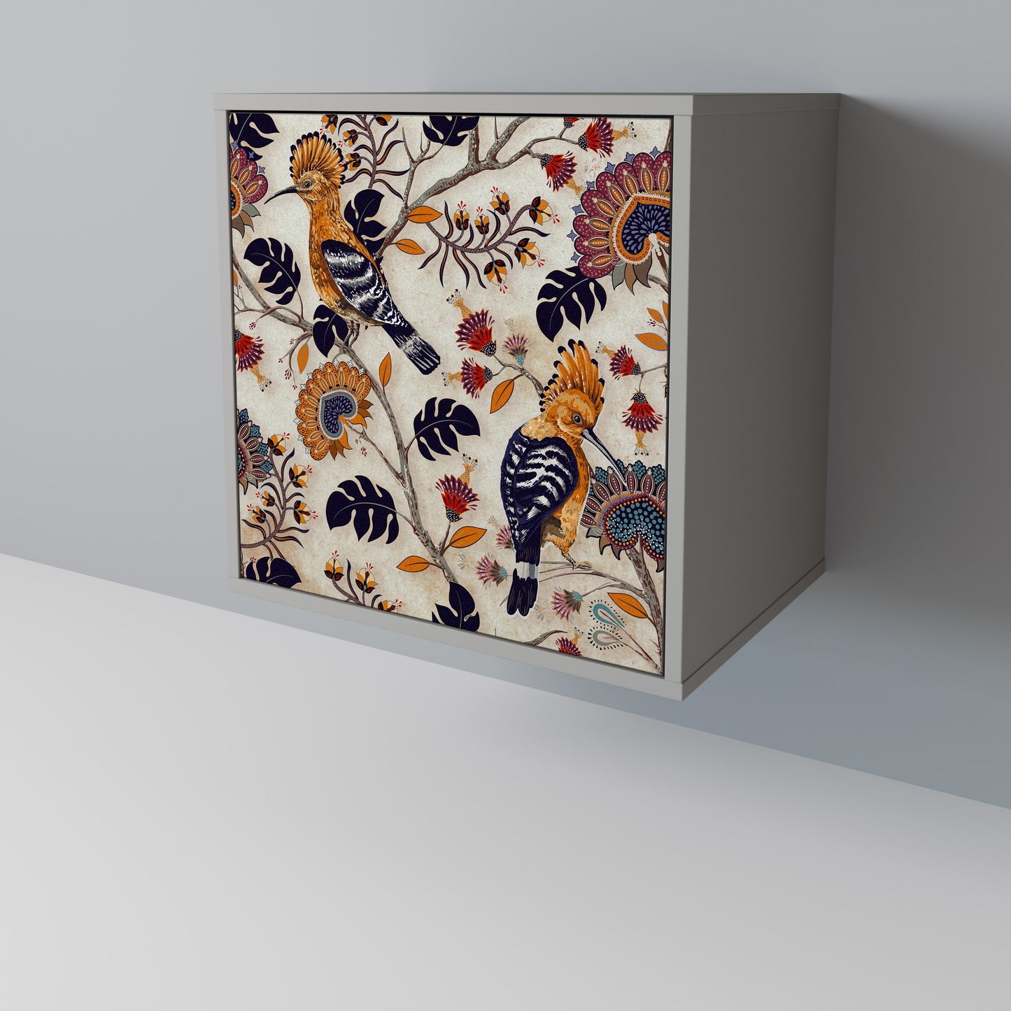 Credenza EMINENT HOOPOE a 1 anta con finitura grigia