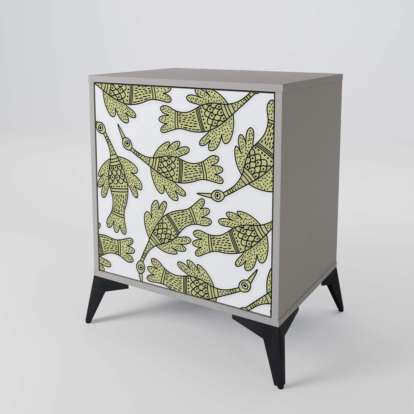 SEEDLING SONGBIRD 1-Door Sideboard in Grey Finish