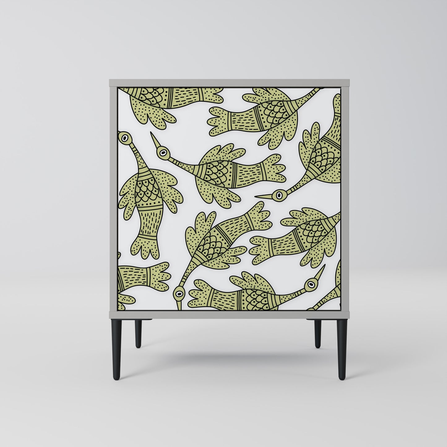SEEDLING SONGBIRD 1-Door Sideboard in Grey Finish