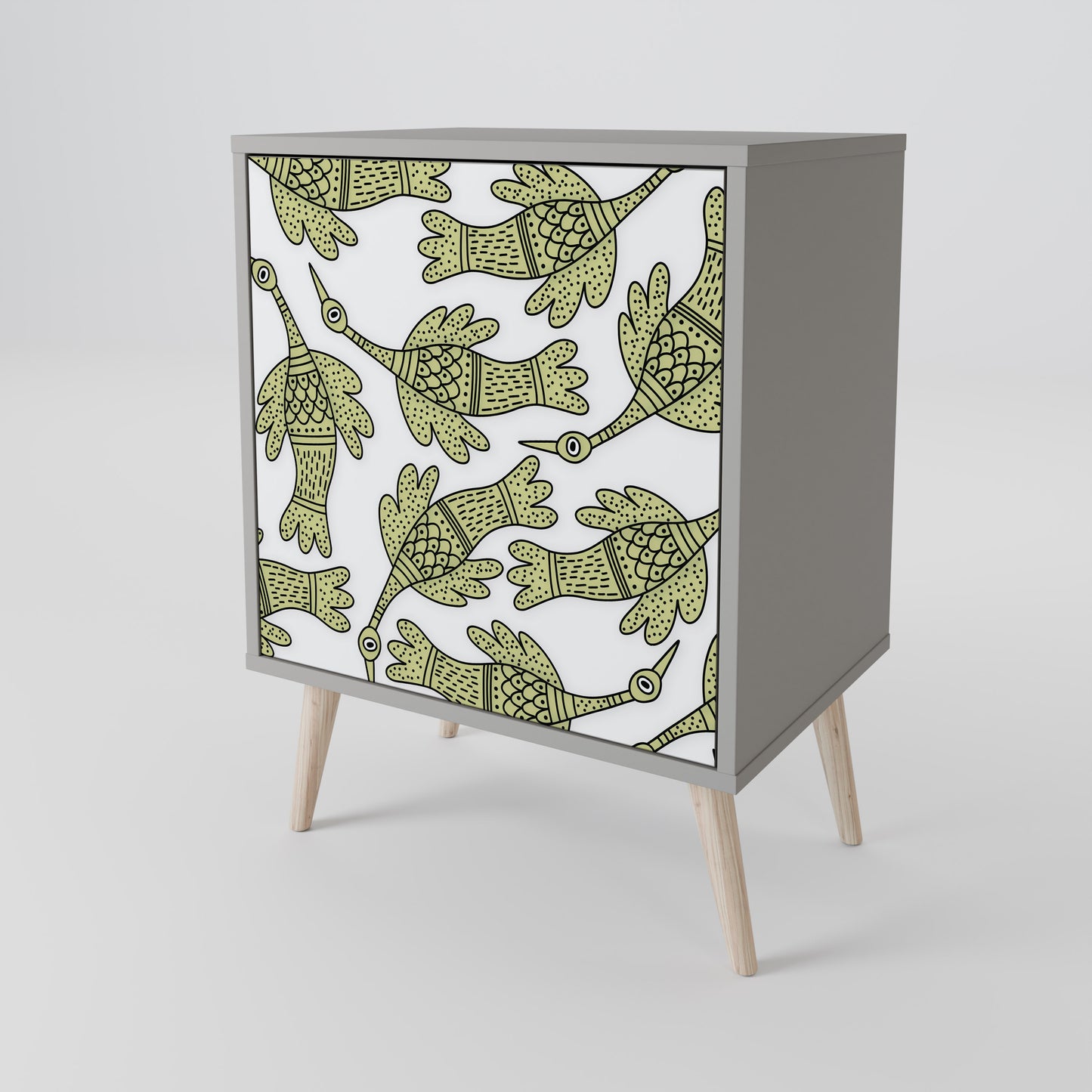 SEEDLING SONGBIRD 1-Door Sideboard in Grey Finish