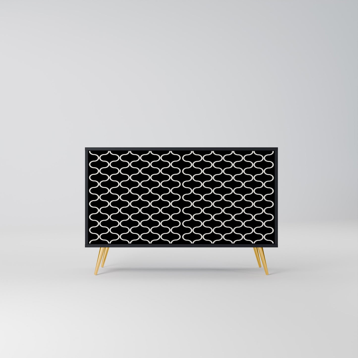 TESSELATED BLACKNESS 2-Door Sideboard in Black Finish