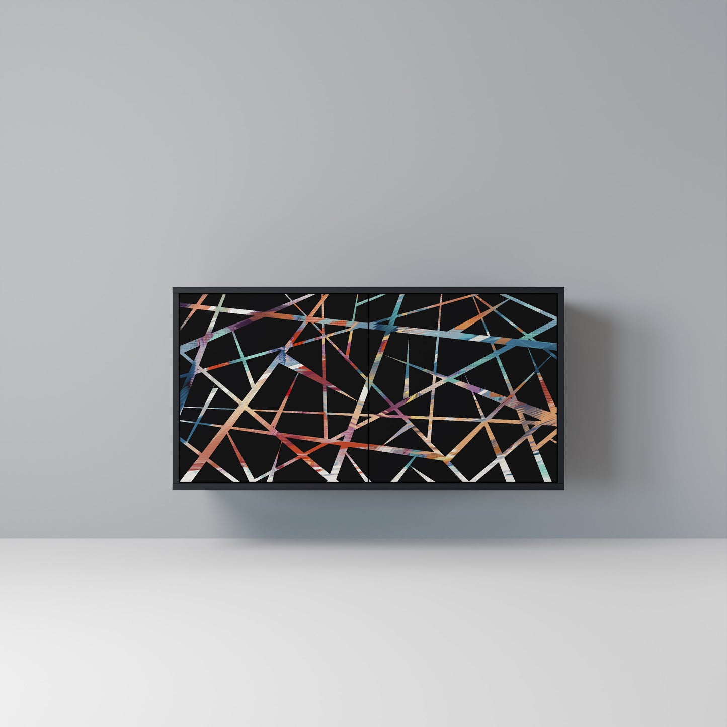 POLYGON VERVE Madia a 2 Ante in Finitura Nera