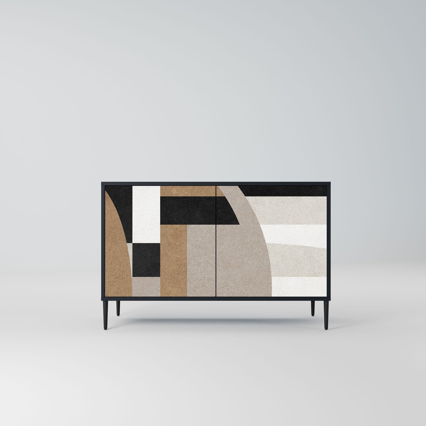 Credenza DELICATE MEMENTO a 2 ante in finitura nera