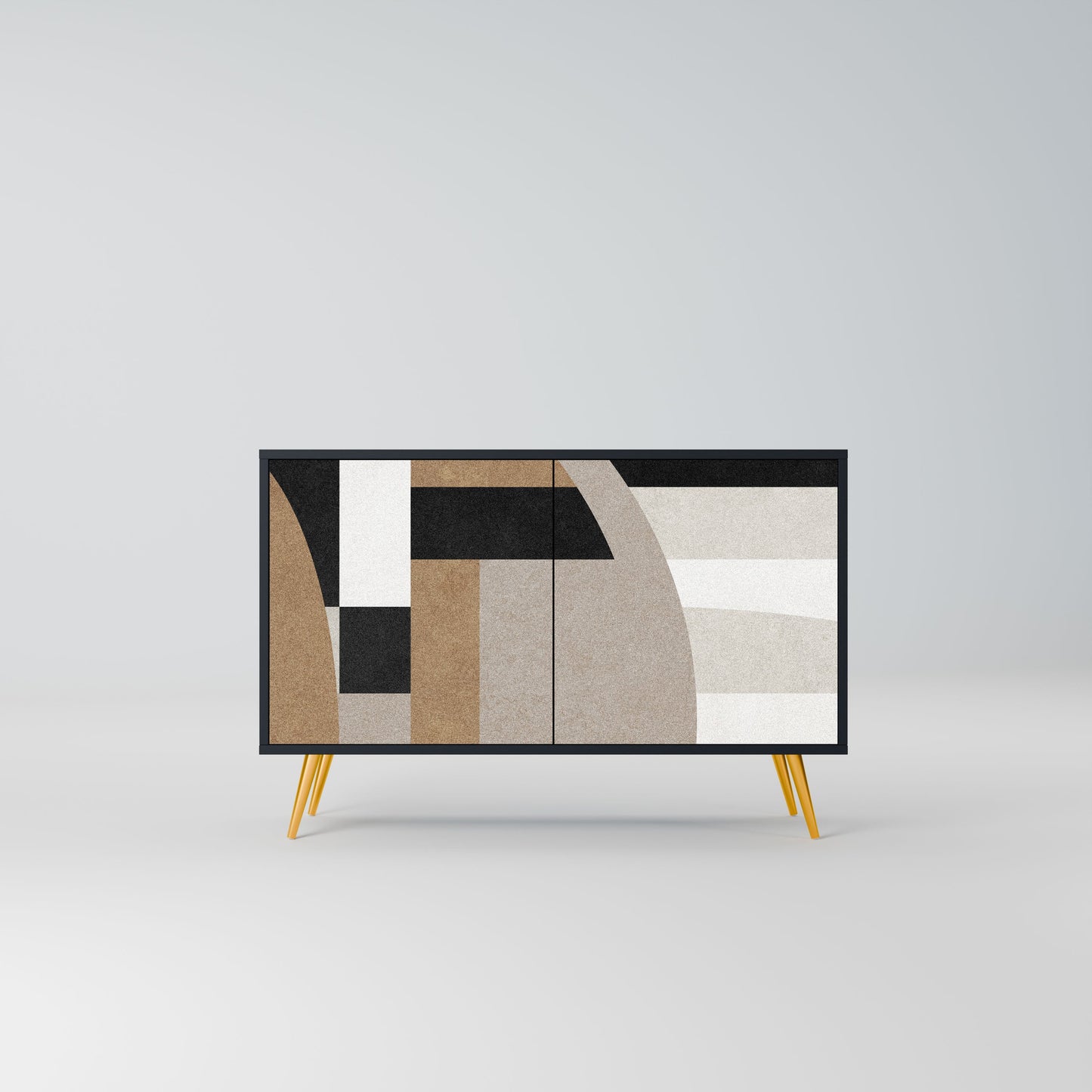 Credenza DELICATE MEMENTO a 2 ante in finitura nera